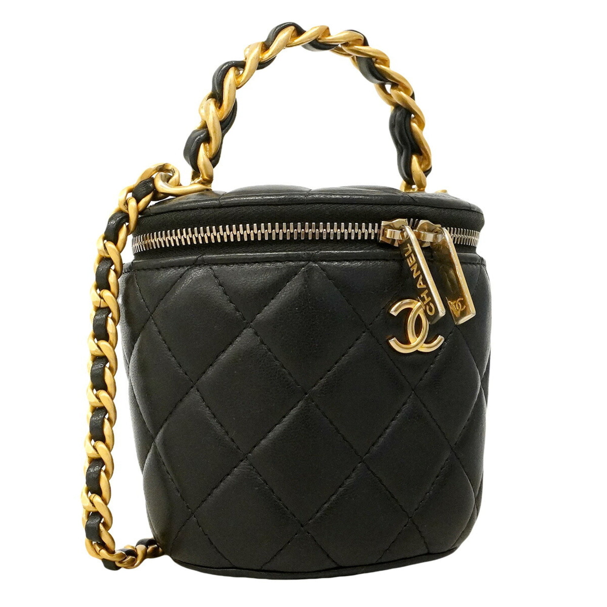 Chanel Black Leather Vanity Bag (Pre-Owned)