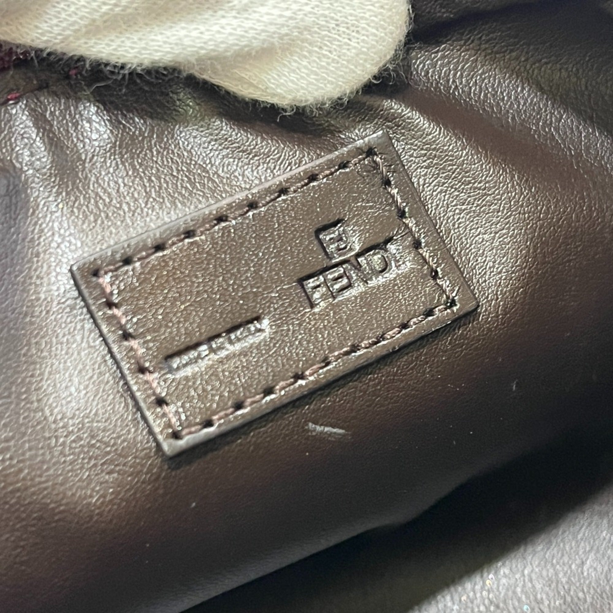 Fendi Zucca Brown Pvc Handbag Pouch (Pre-Owned)