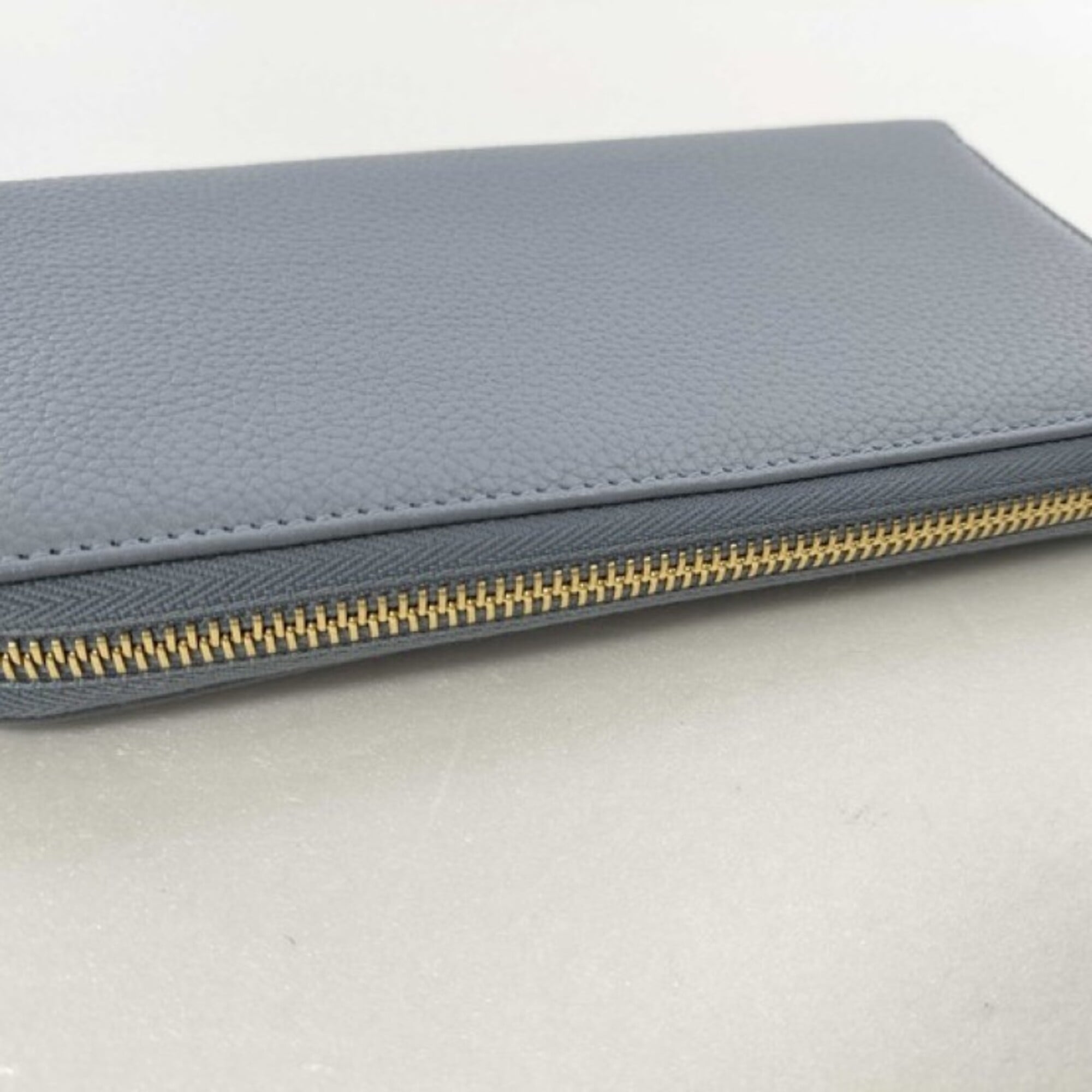 Salvatore Ferragamo Blue Leather Coin Purse/Coin Case (Pre-Owned)