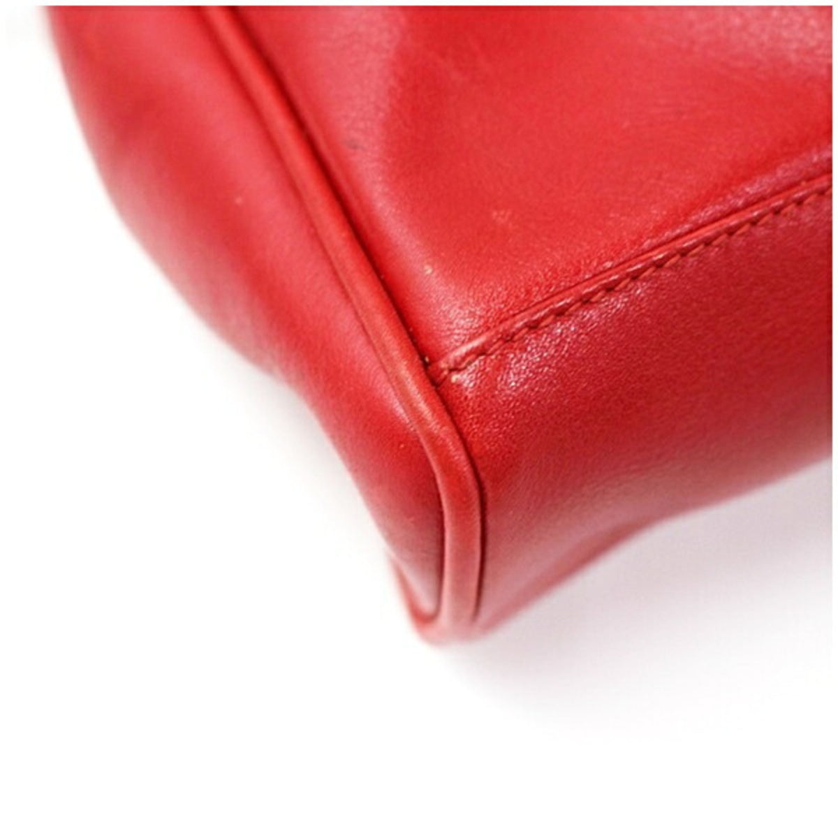 Gucci Ivory Red Color Leather Shoulder Bag (Pre-Owned)