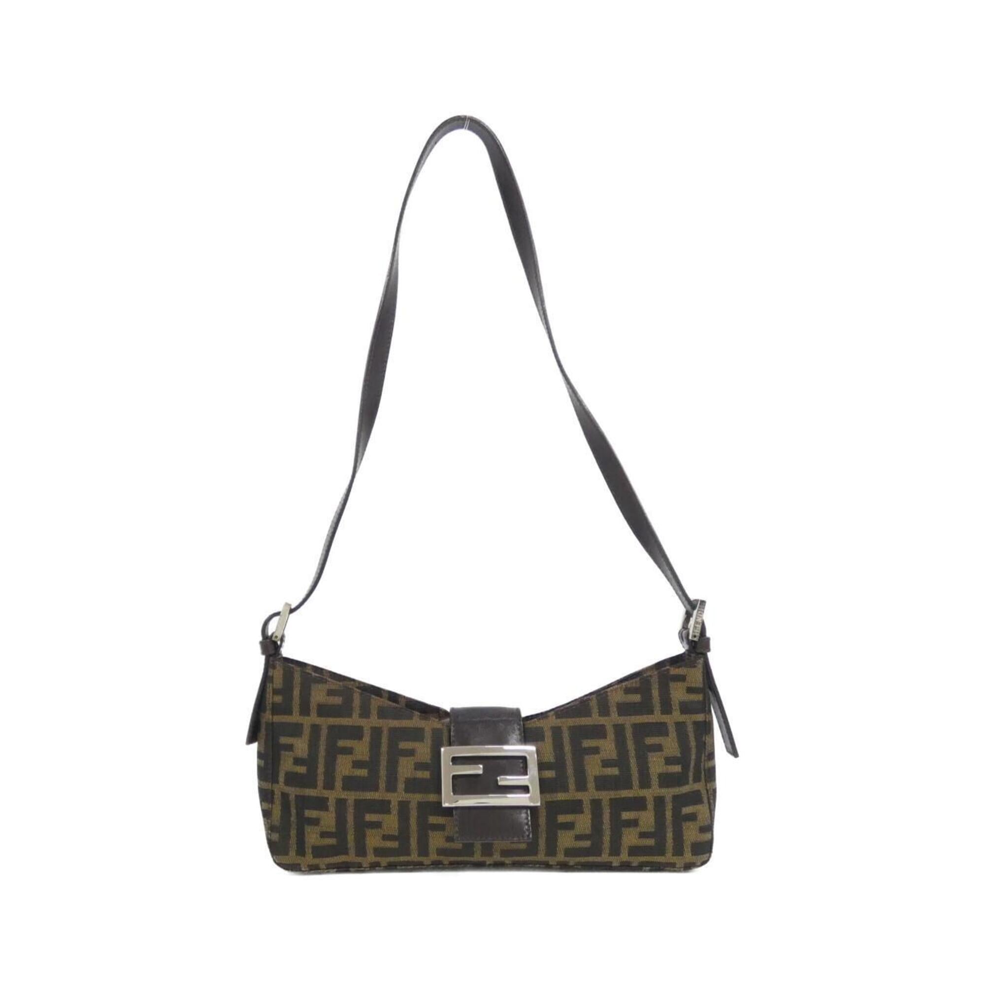 Fendi Brown Canvas Shoulder Bag (Pre-Owned)