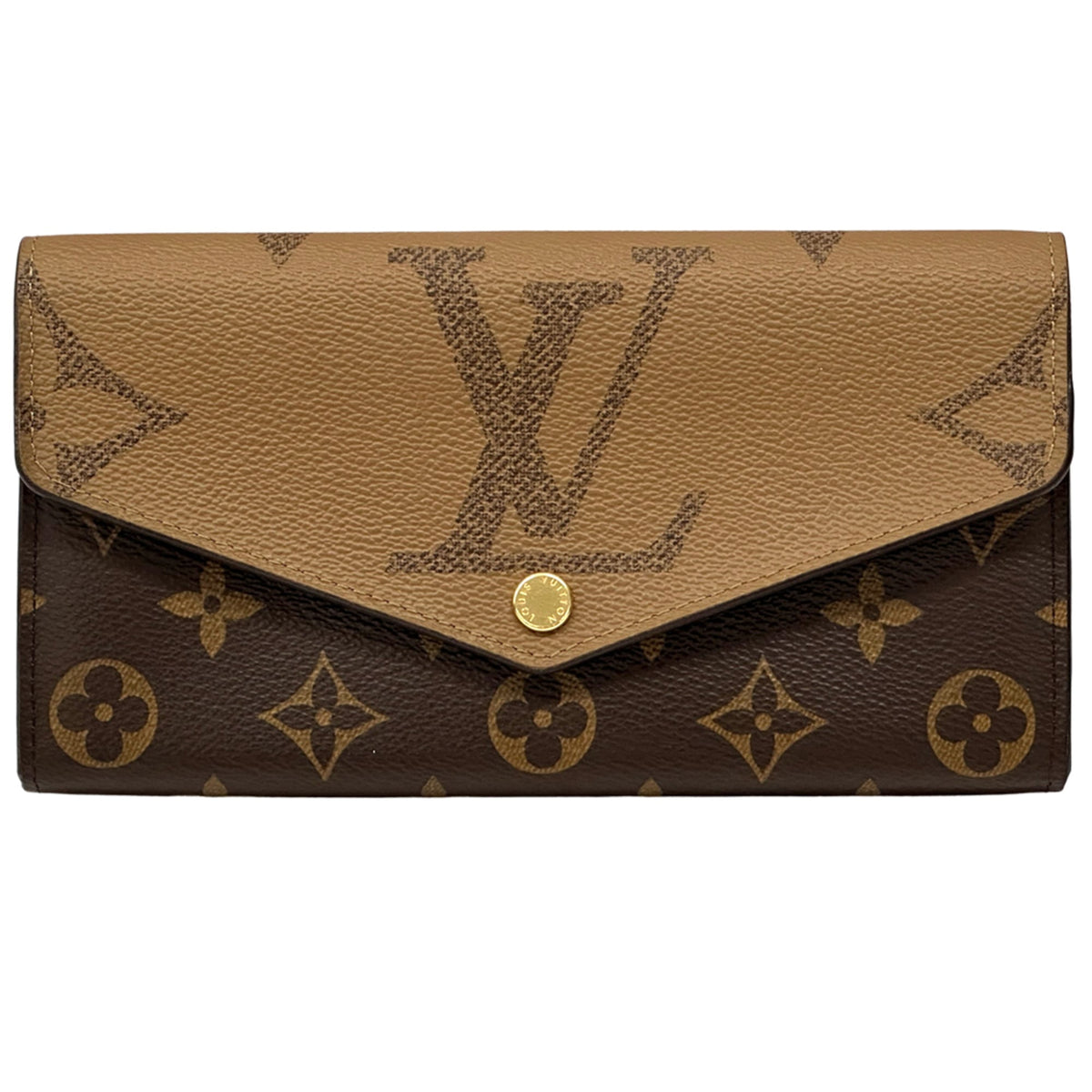 Louis Vuitton Brown Monogram Canvas Long Wallet (Bi-Fold) (Pre-Owned)