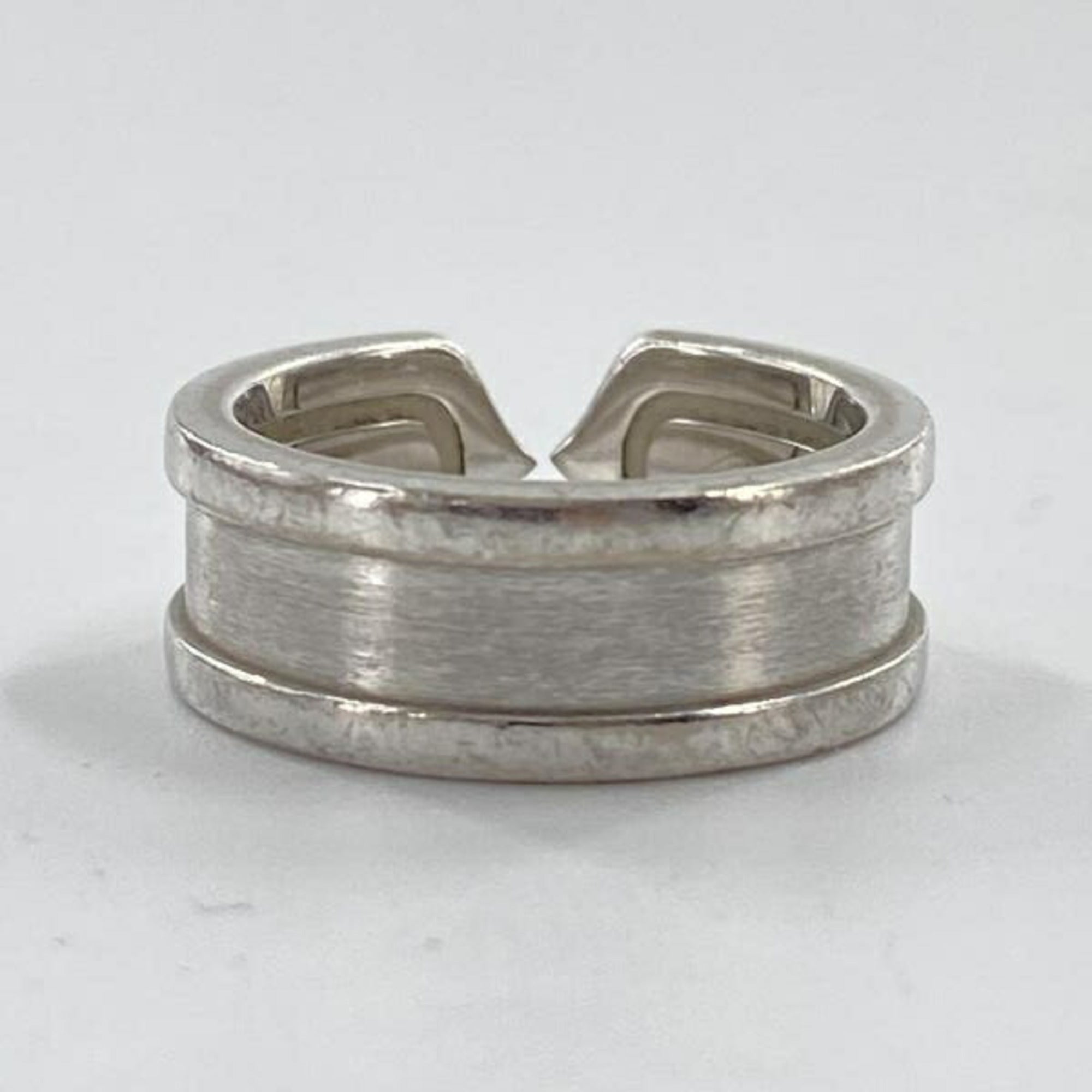 Cartier C2 Silver White Gold (18K) Band Ring (Pre-Owned)