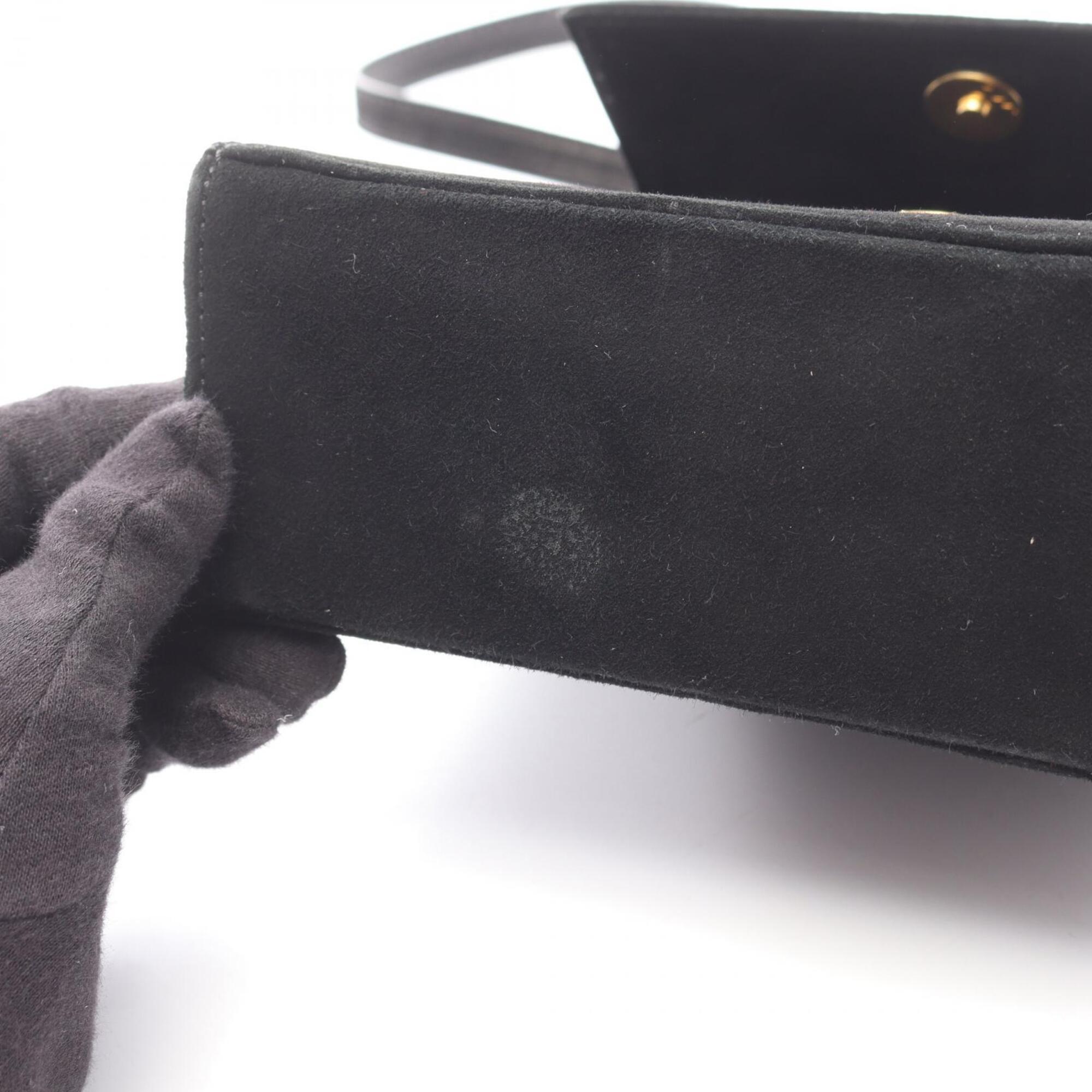 Salvatore Ferragamo Black Suede Handbag (Pre-Owned)