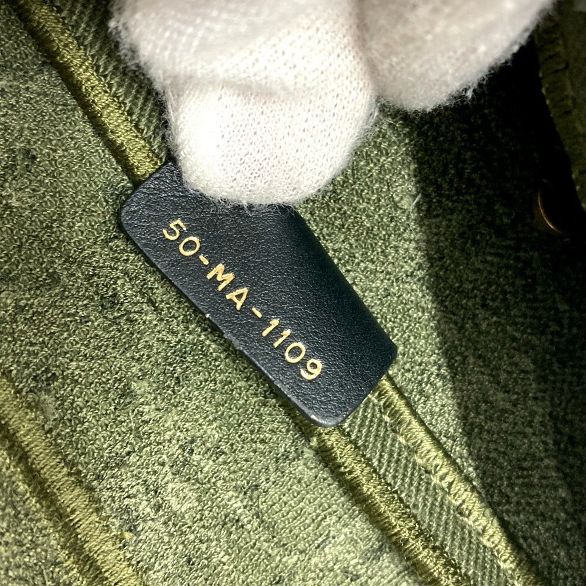 Christian Dior Khaki Canvas Handbag Saddle Bag (Pre-Owned)