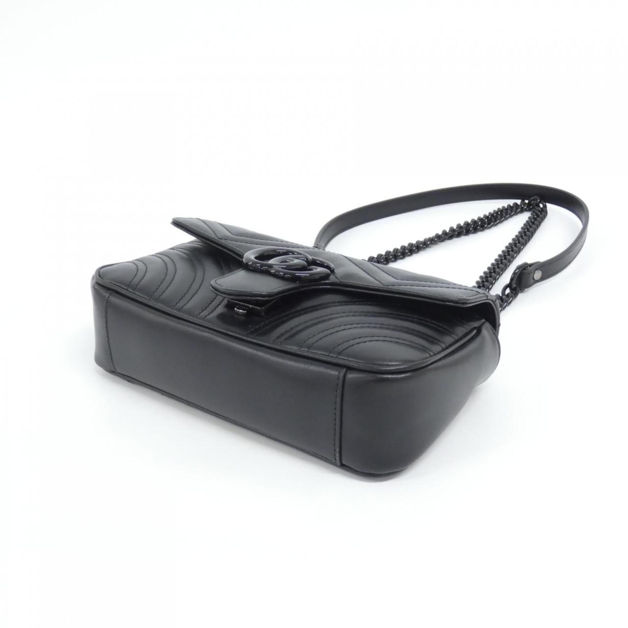 Gucci Black Quilting Leather Shoulder Bag (Pre-Owned)