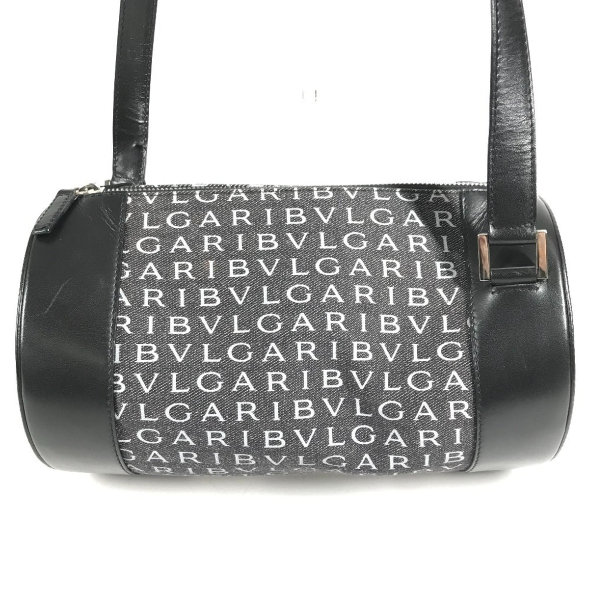Bvlgari Black Canvas Leather Pochette Shoulder Bag (Pre-Owned)