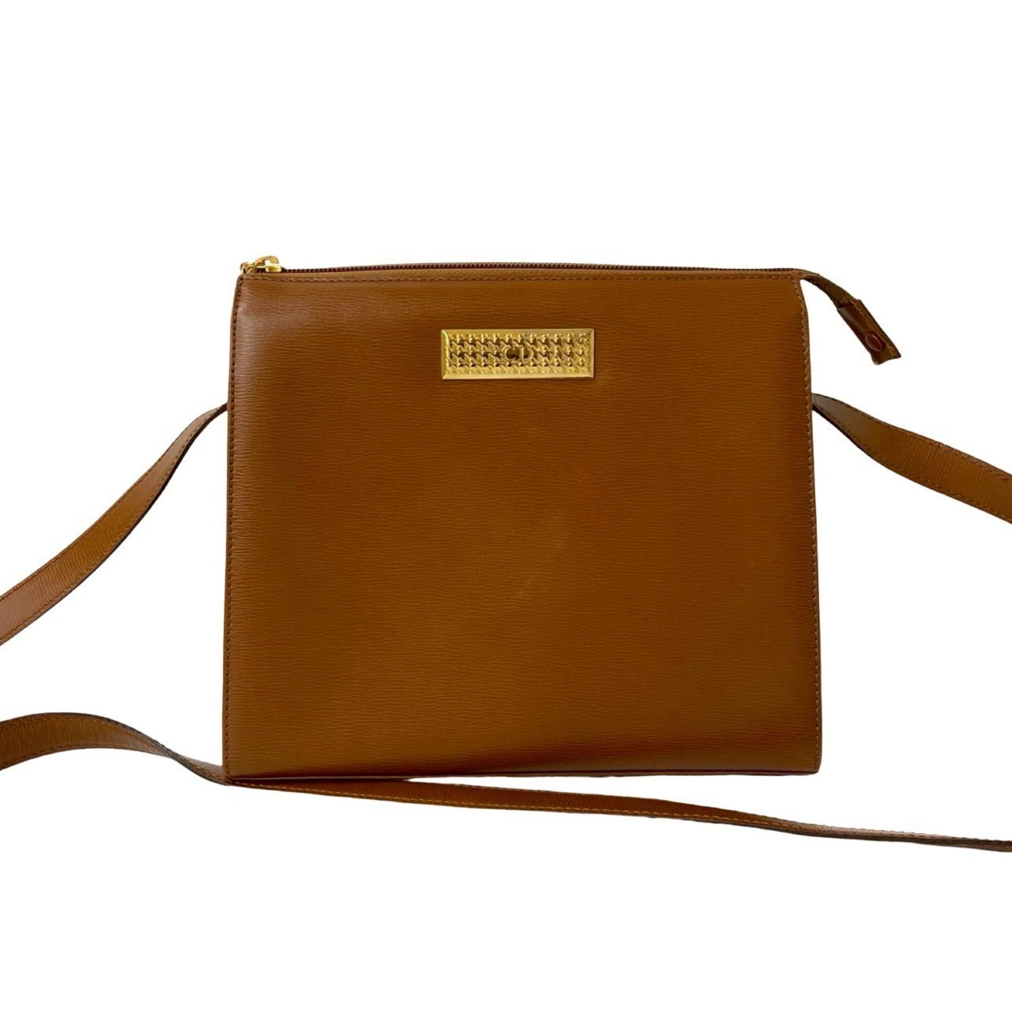 Christian Dior Brown Leather Pochette Shoulder Bag (Pre-Owned)