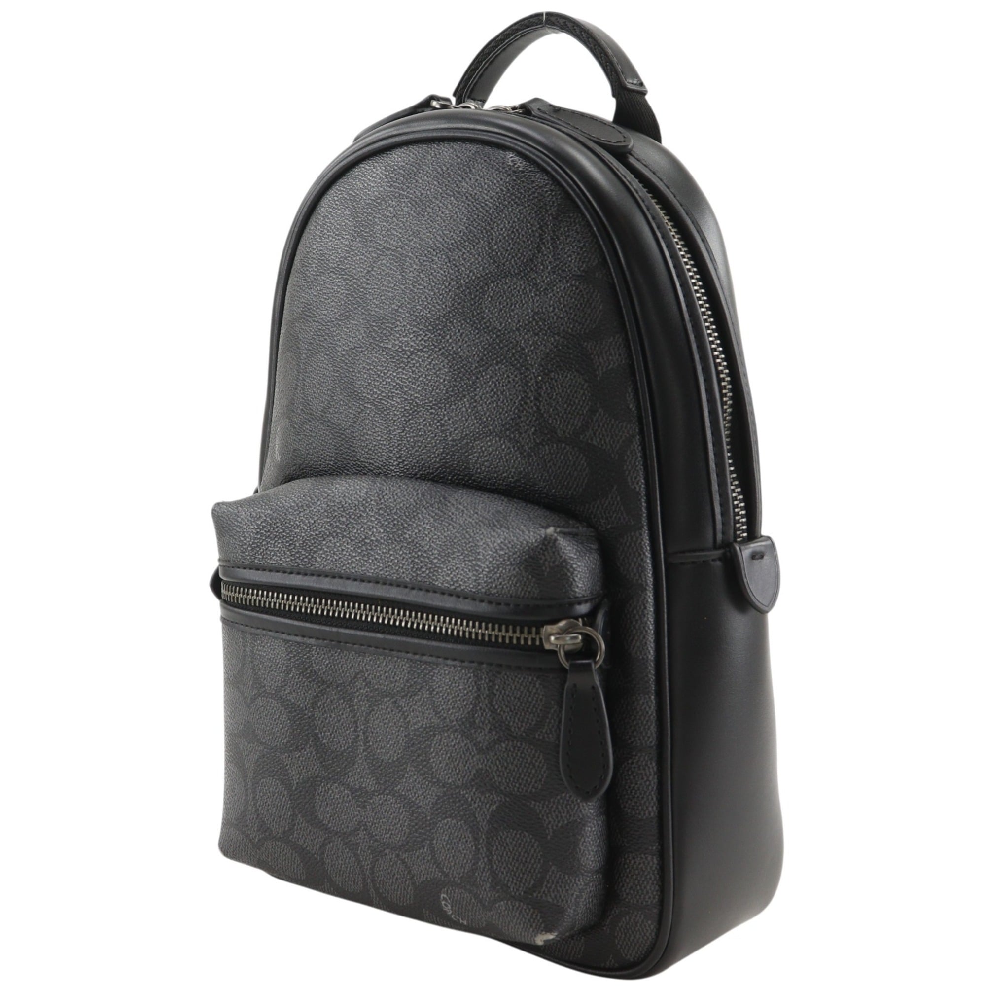 Coach Signature Black Pvc Sling Bag (Pre-Owned)