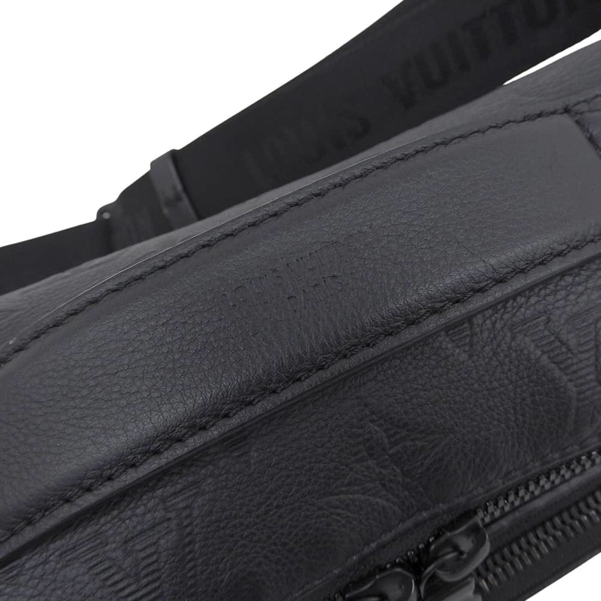 Louis Vuitton Monogram Shadow Black Noir Leather Sling Bag (Pre-Owned)