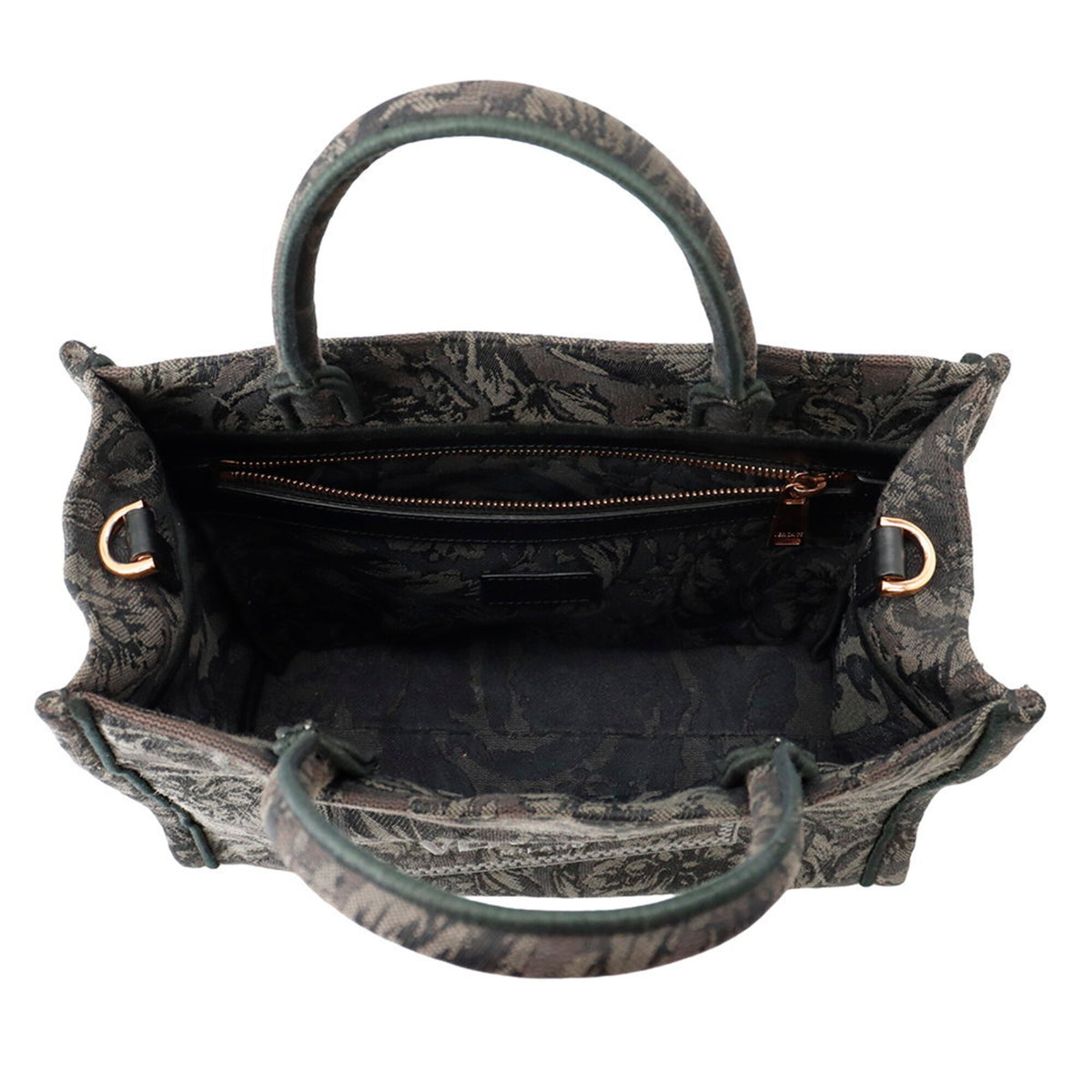 Versace Black Gray Canvas Handbag Shoulder Bag (Pre-Owned)