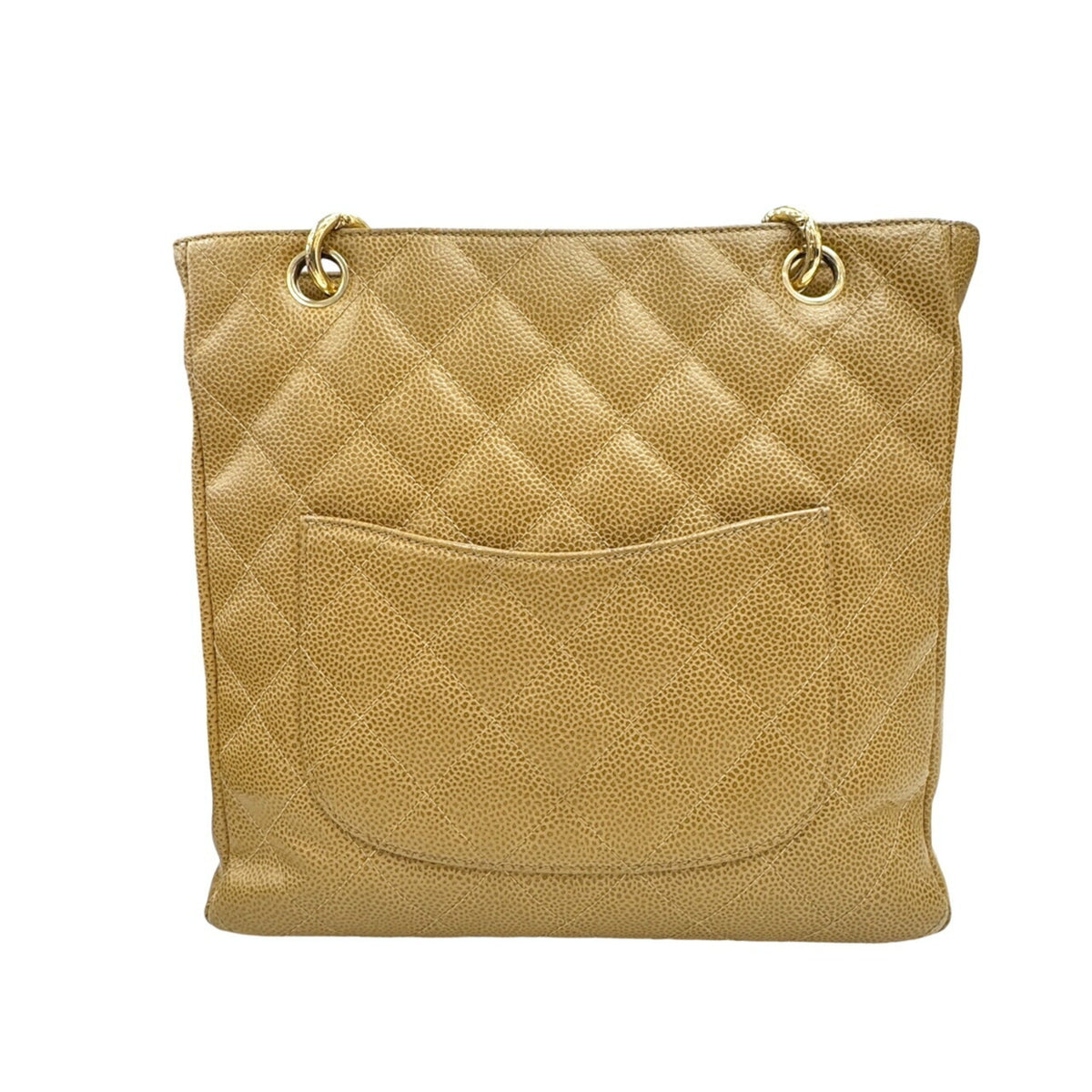 Chanel Beige Grained Calfskin Tote Bag (Pre-Owned)