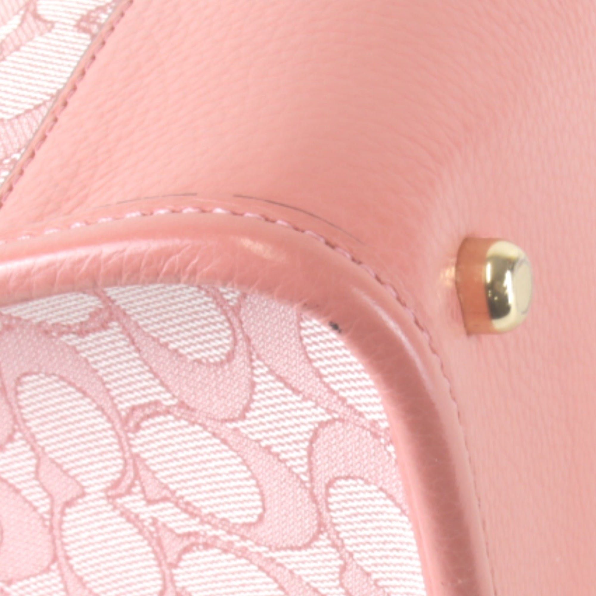 Coach Pink Canvas Leather Shoulder Bag (Pre-Owned)