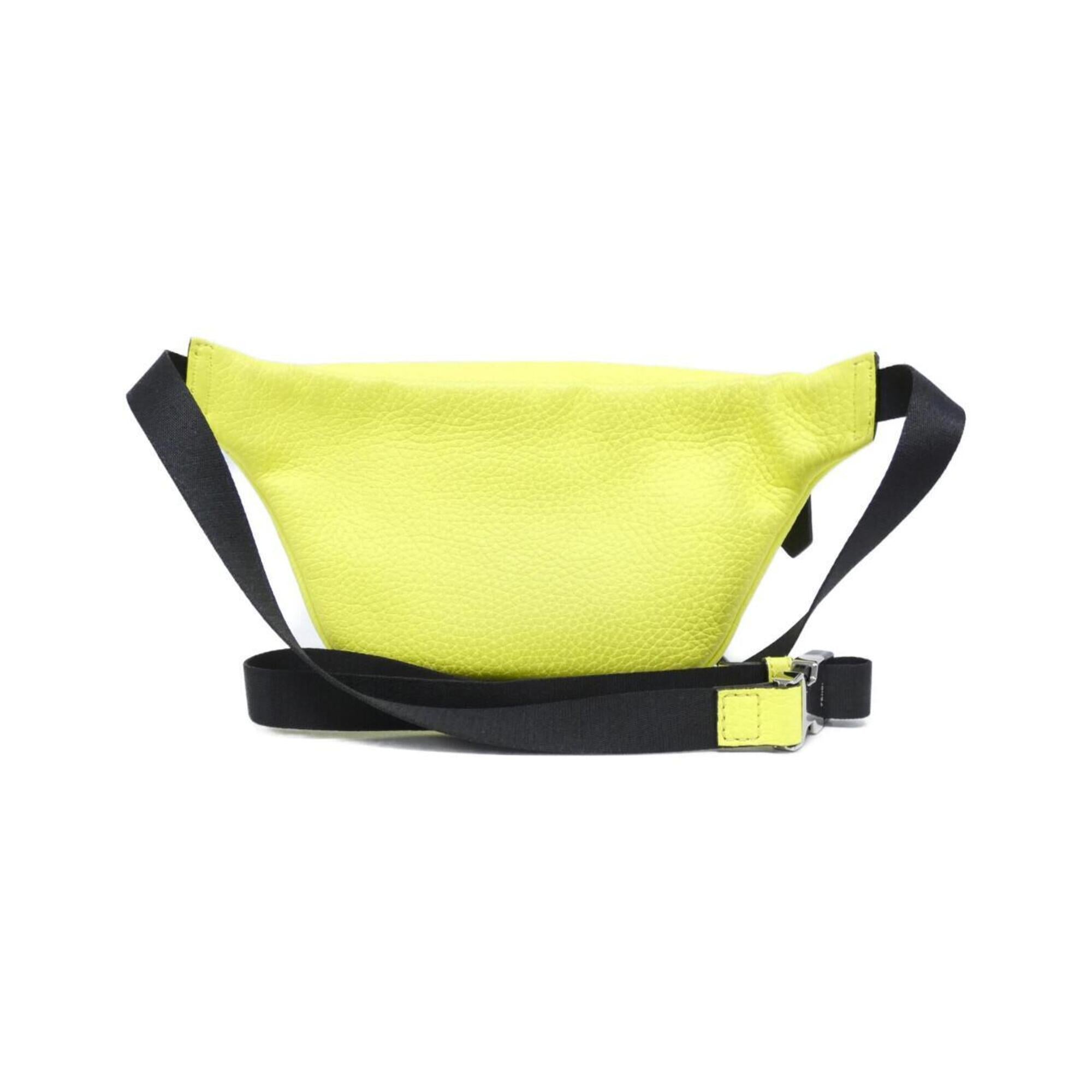Fendi Yellow Leather Fanny Pack Handbag (Pre-Owned)