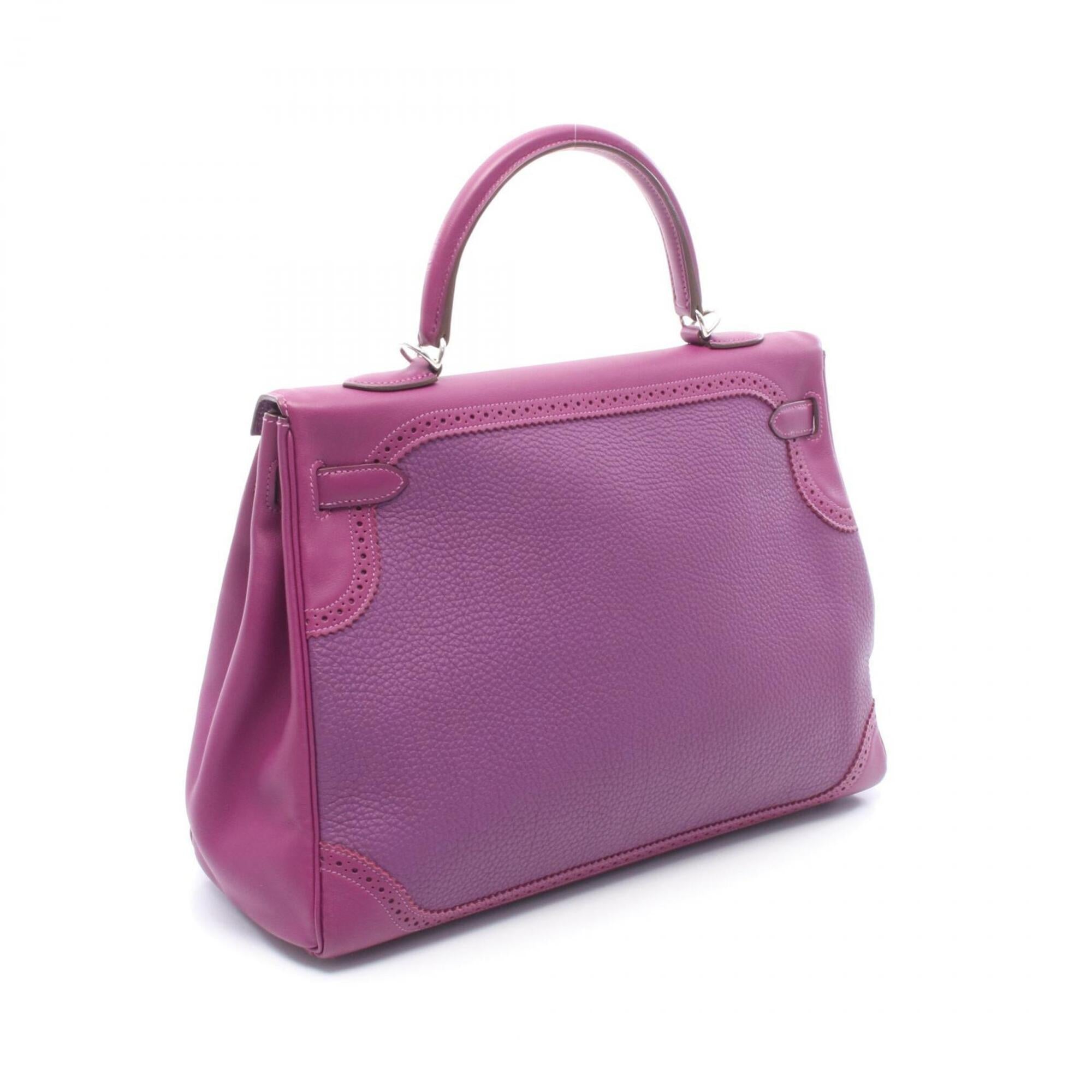 Hermes Anemone Purple Togo Leather Handbag (Pre-Owned)
