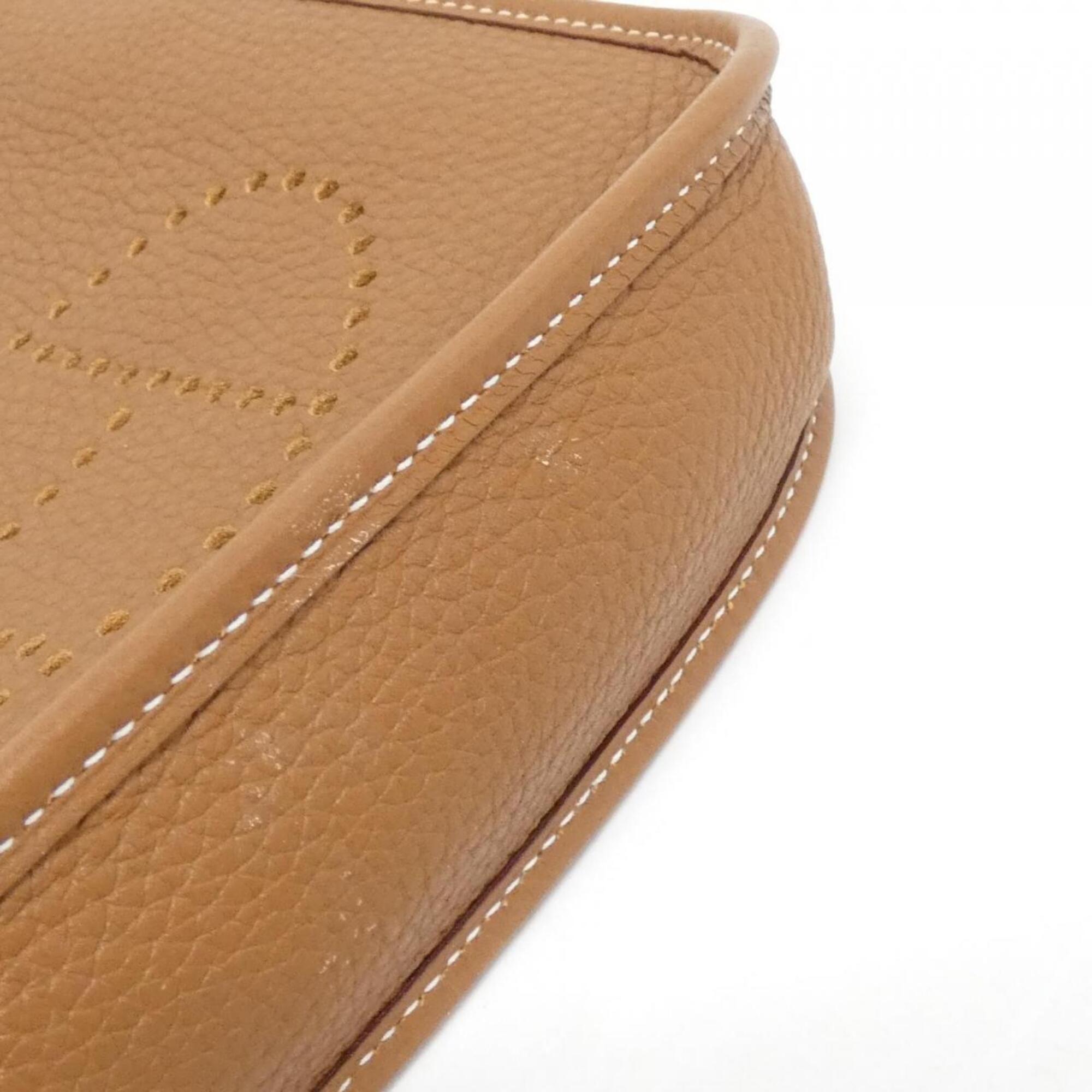 Hermes Gold Taurillon Clemence Leather Shoulder Bag (Pre-Owned)