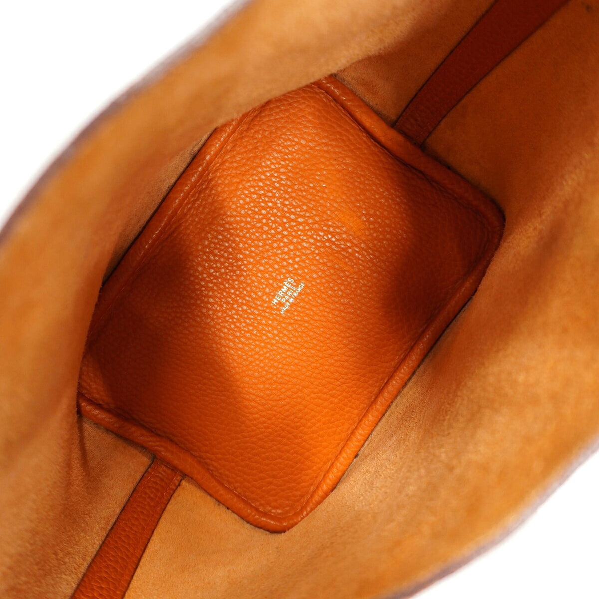 Hermes Orange Taurillon Clemence Leather Handbag (Pre-Owned)