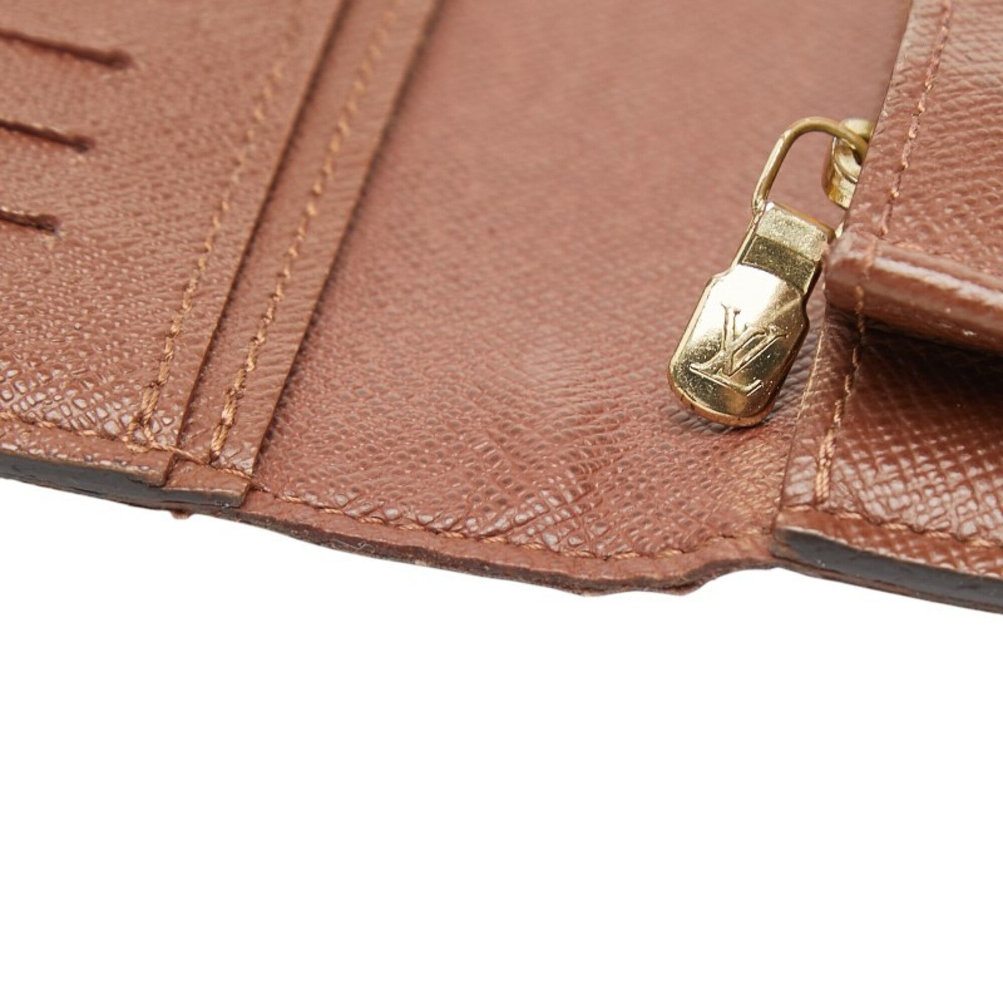 Louis Vuitton Brown Pvc Leather Long Wallet (Bi-Fold) (Pre-Owned)