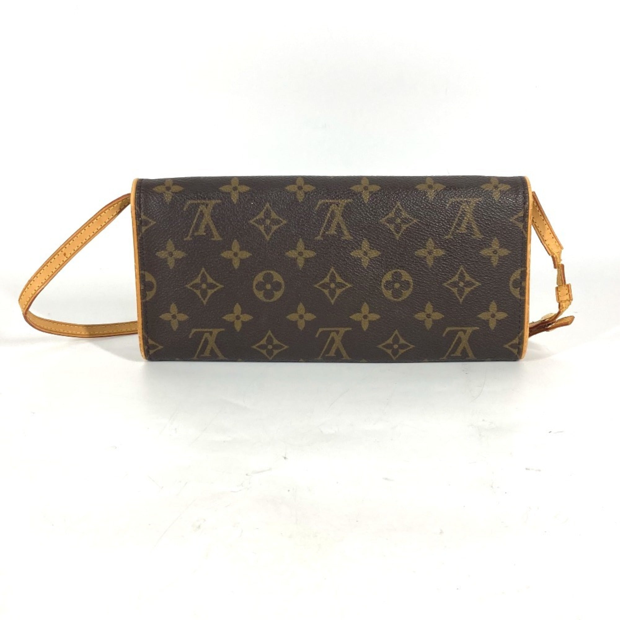 Louis Vuitton Brown Monogram Canvas Clutch Bag Pochette Shoulder Bag (Pre-Owned)