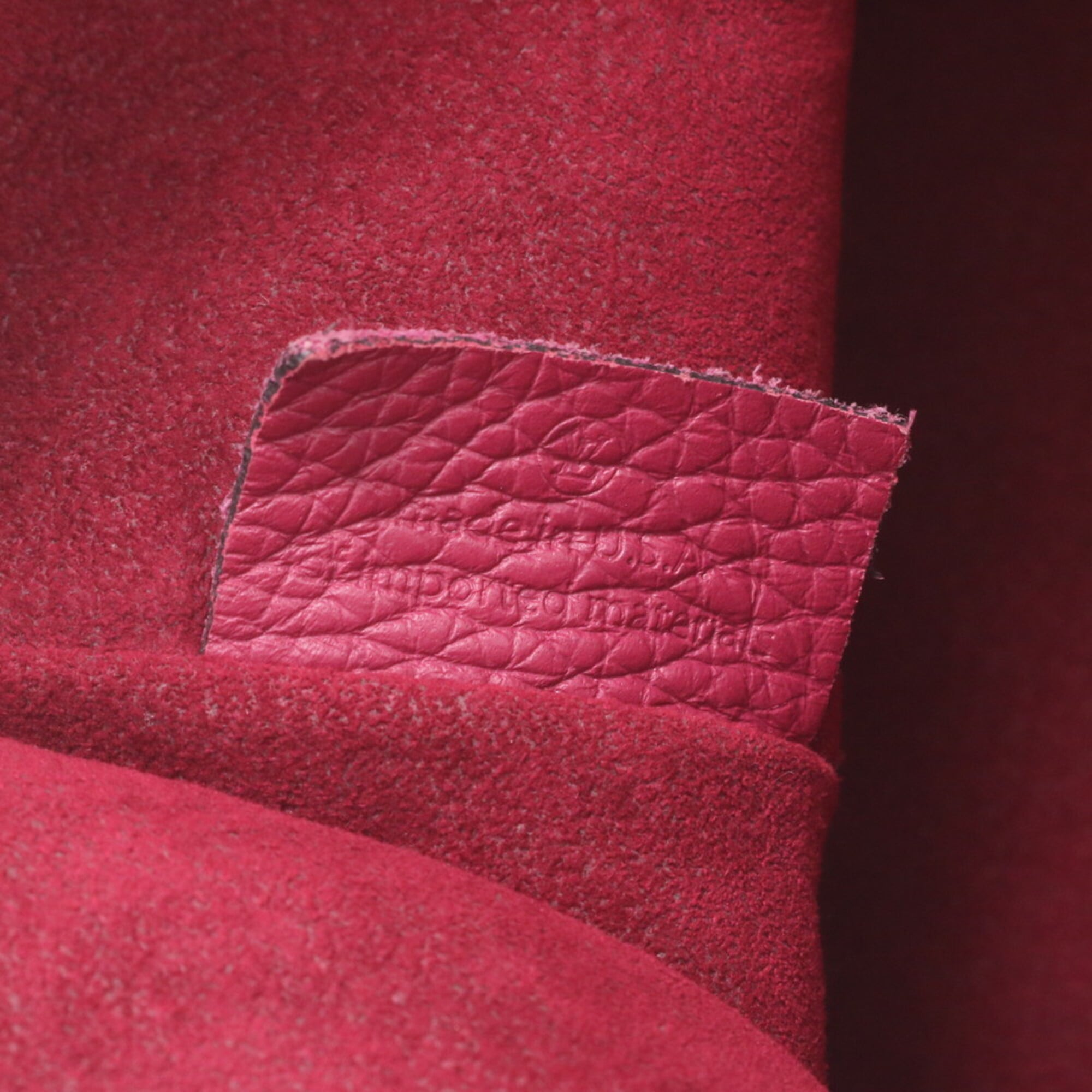 Louis Vuitton Brown Fuchsia Leather Coated Canvas Handbag Shoulder Bag Tote Bag (Pre-Owned)