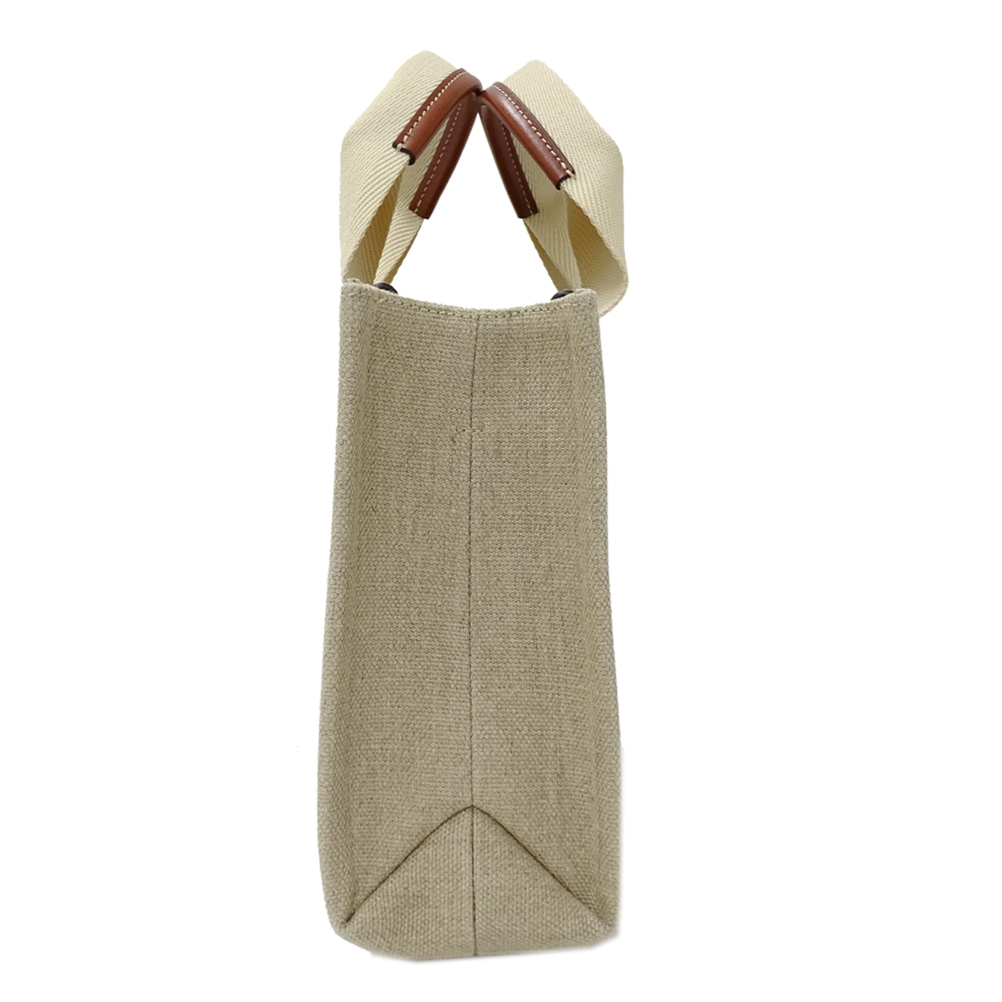 Chloé Beige Brown Canvas Handbag Shoulder Bag (Pre-Owned)
