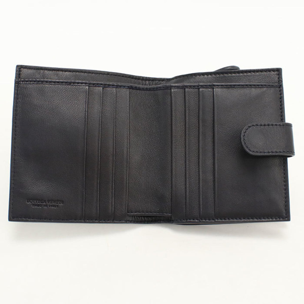 Bottega Veneta Black Leather Wallet (Bi-Fold) (Pre-Owned)
