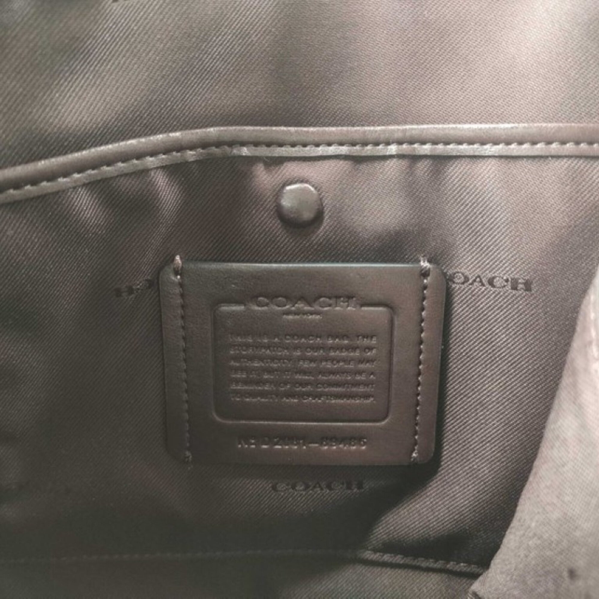 Coach Black Leather Handbag Tote Bag (Pre-Owned)