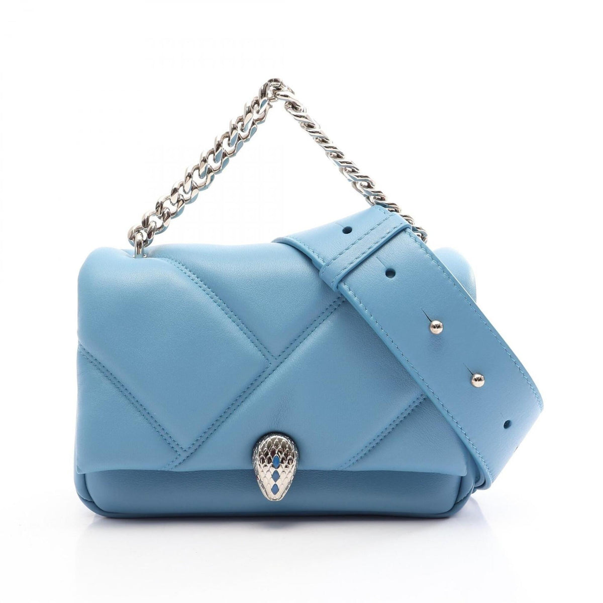 Bvlgari Blue Leather Handbag (Pre-Owned)