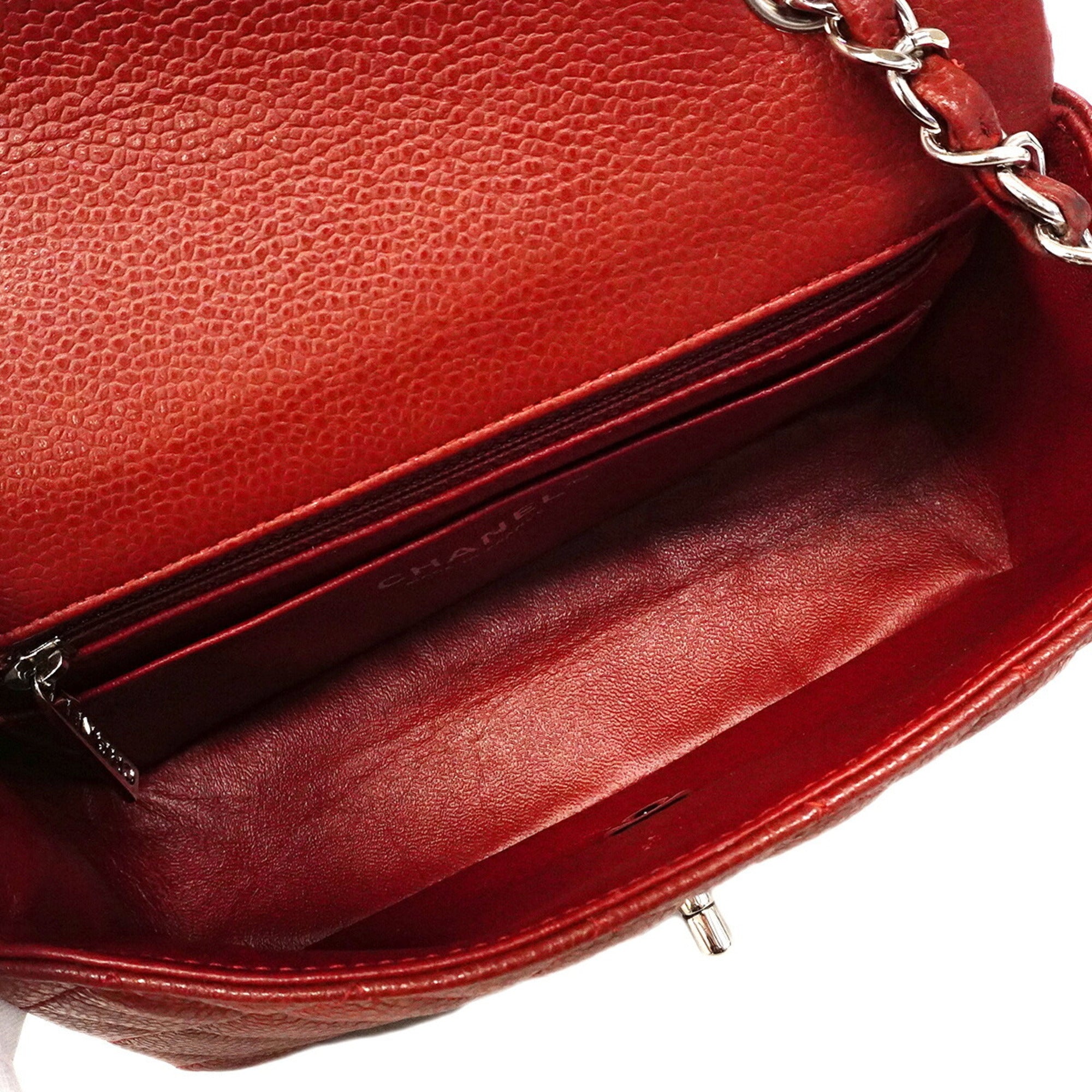Chanel Bordeaux Grained Calfskin Shoulder Bag (Pre-Owned)