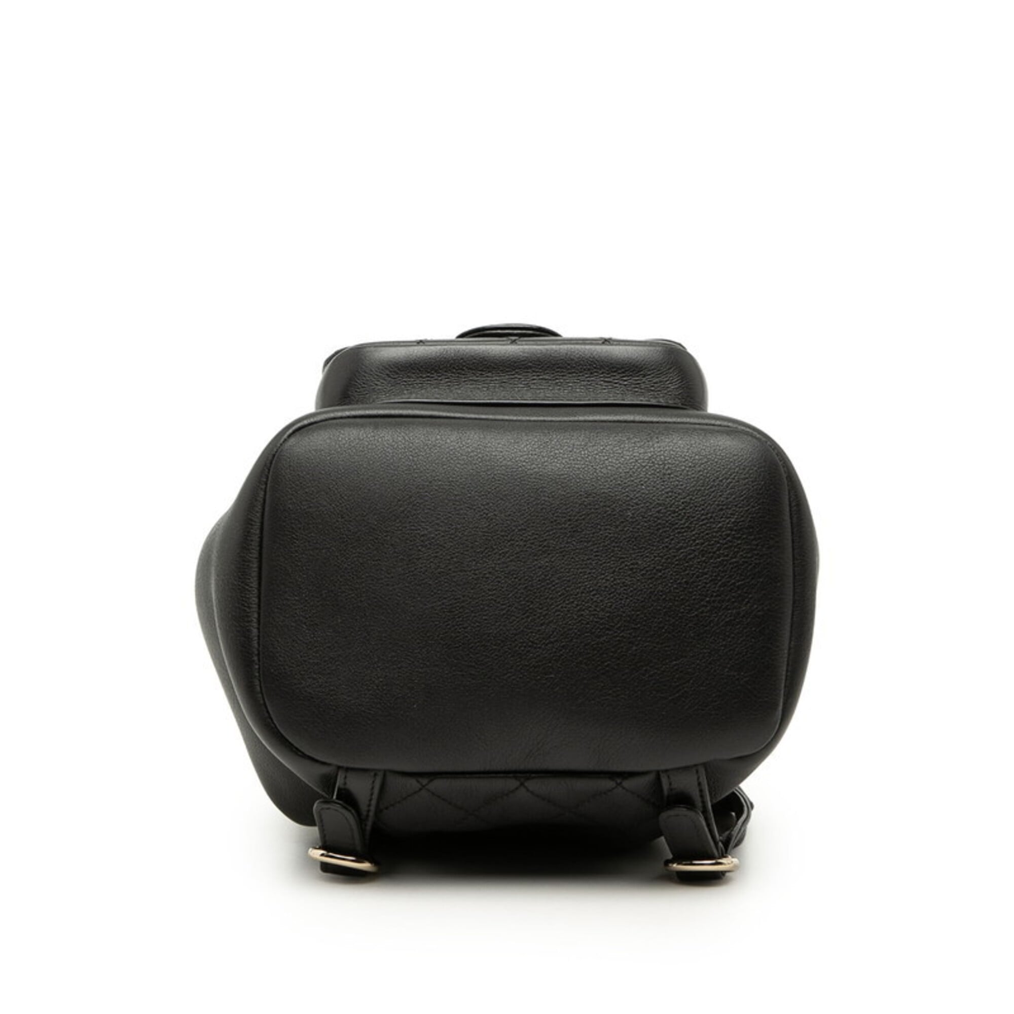 Chanel Matelasse Black Leather Backpack (Pre-Owned)