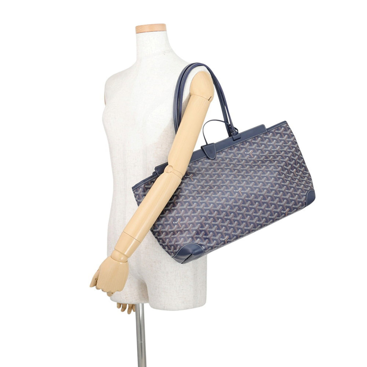 Goyard Bellechasse Blue Navy Pvc Leather Handbag Tote Bag (Pre-Owned)
