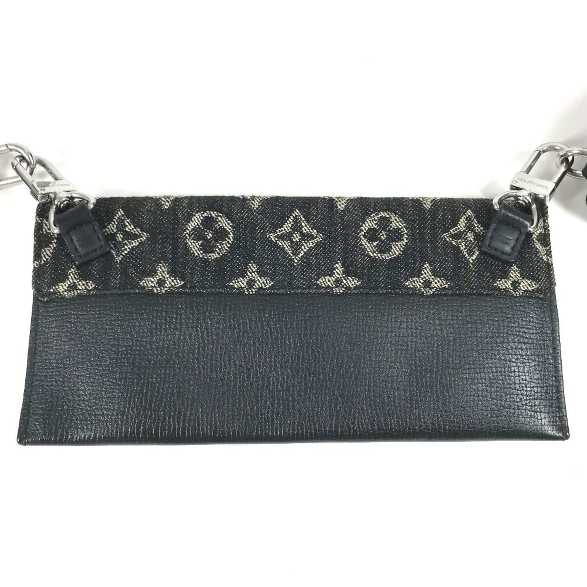 Louis Vuitton Black Monogram Monogram Denim Pouch Shoulder Bag (Pre-Owned)