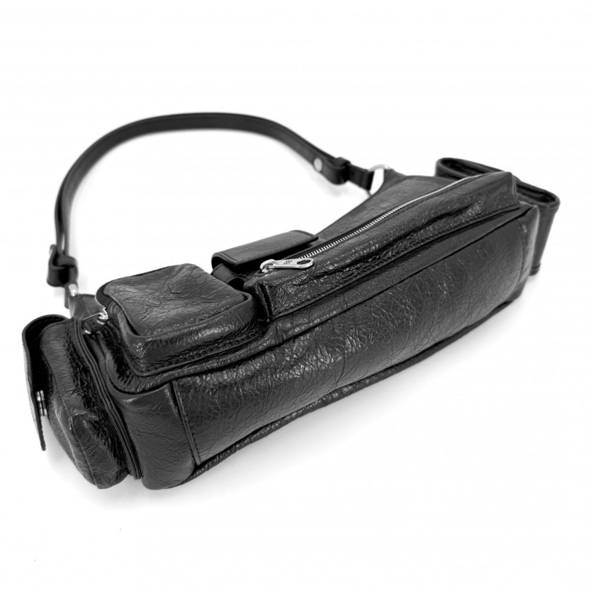 Balenciaga Black Leather Handbag Shoulder Bag (Pre-Owned)
