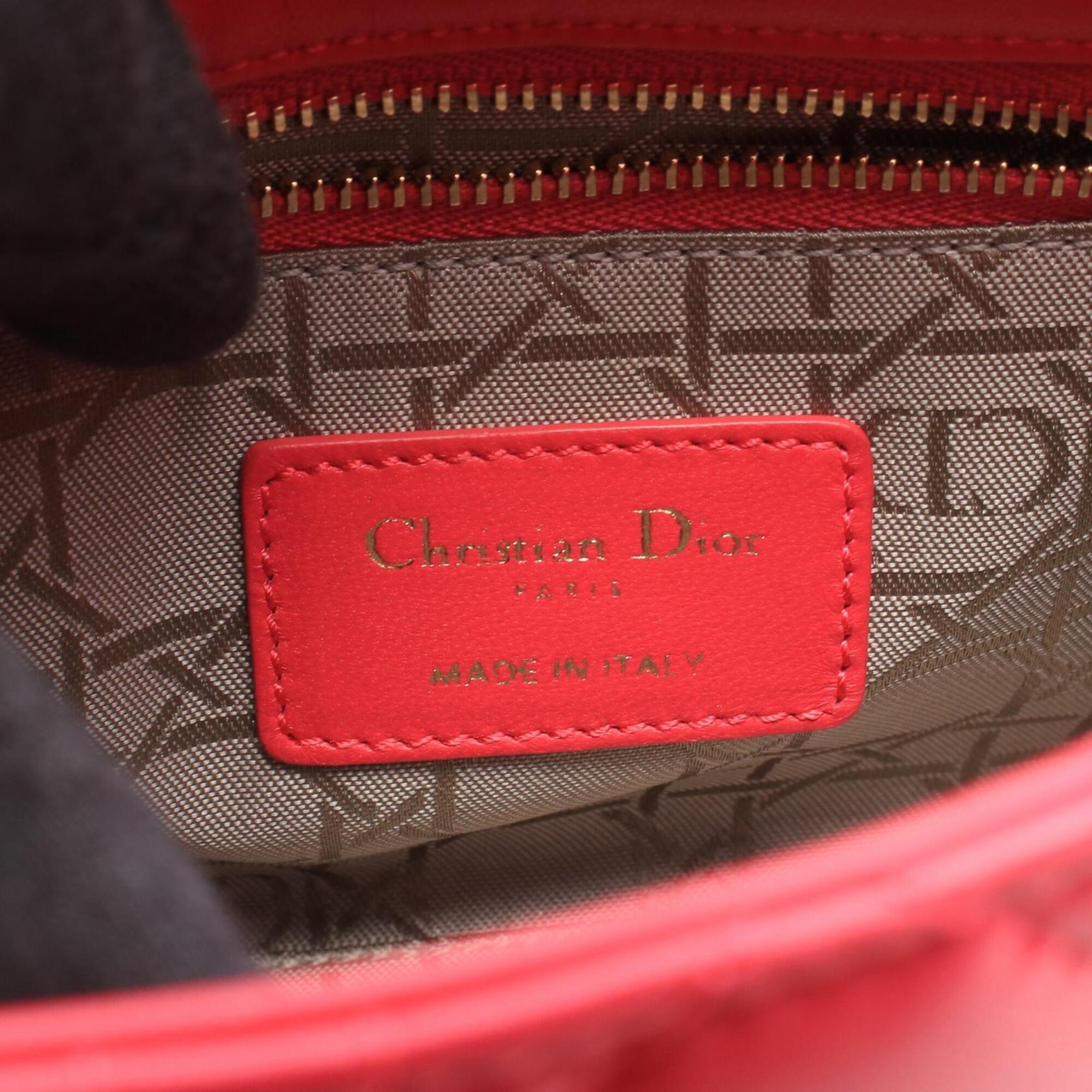 Christian Dior Lady Dior Pink Leather Handbag (Pre-Owned)