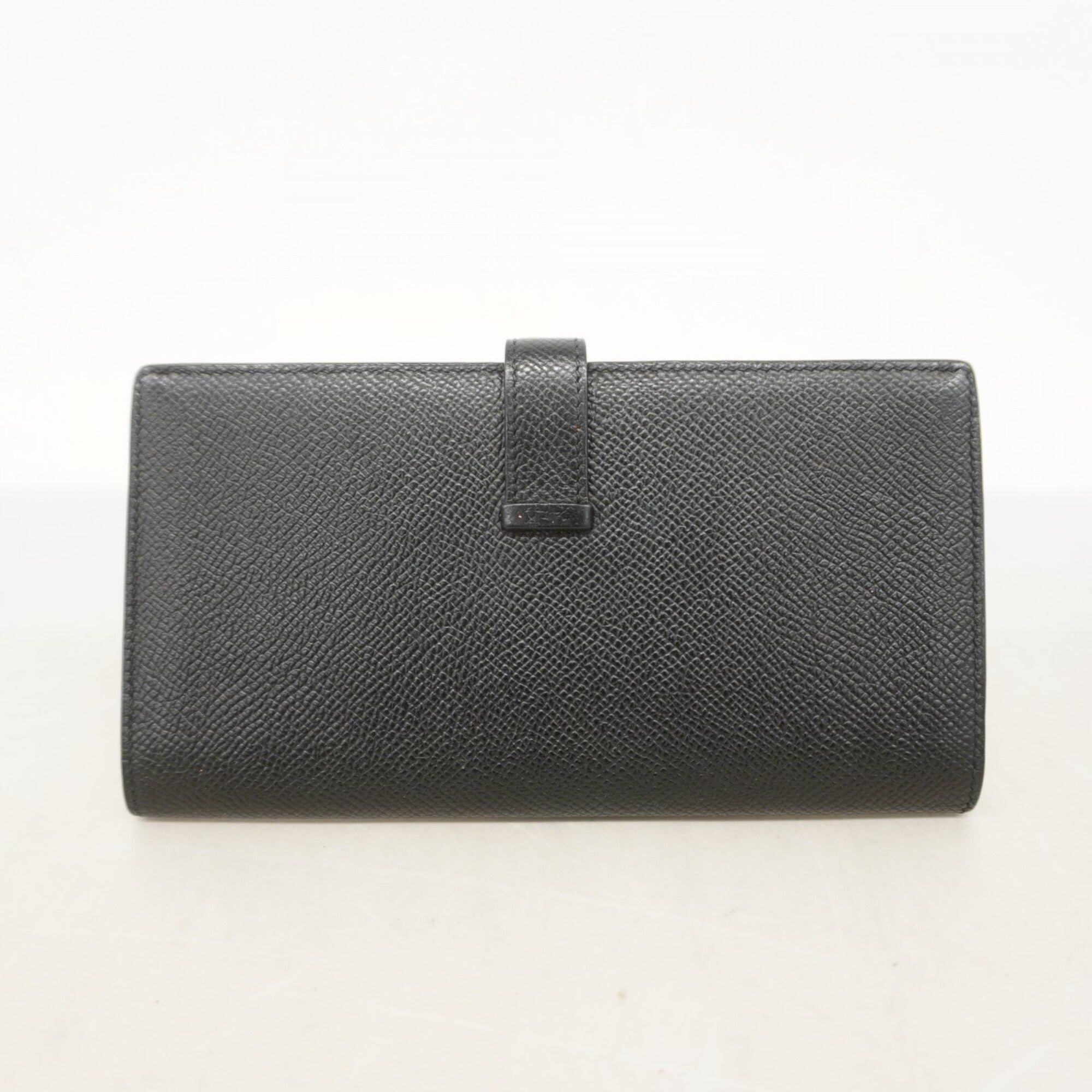 Hermes Black Epsom Leather Long Wallet (Bi-Fold) (Pre-Owned)