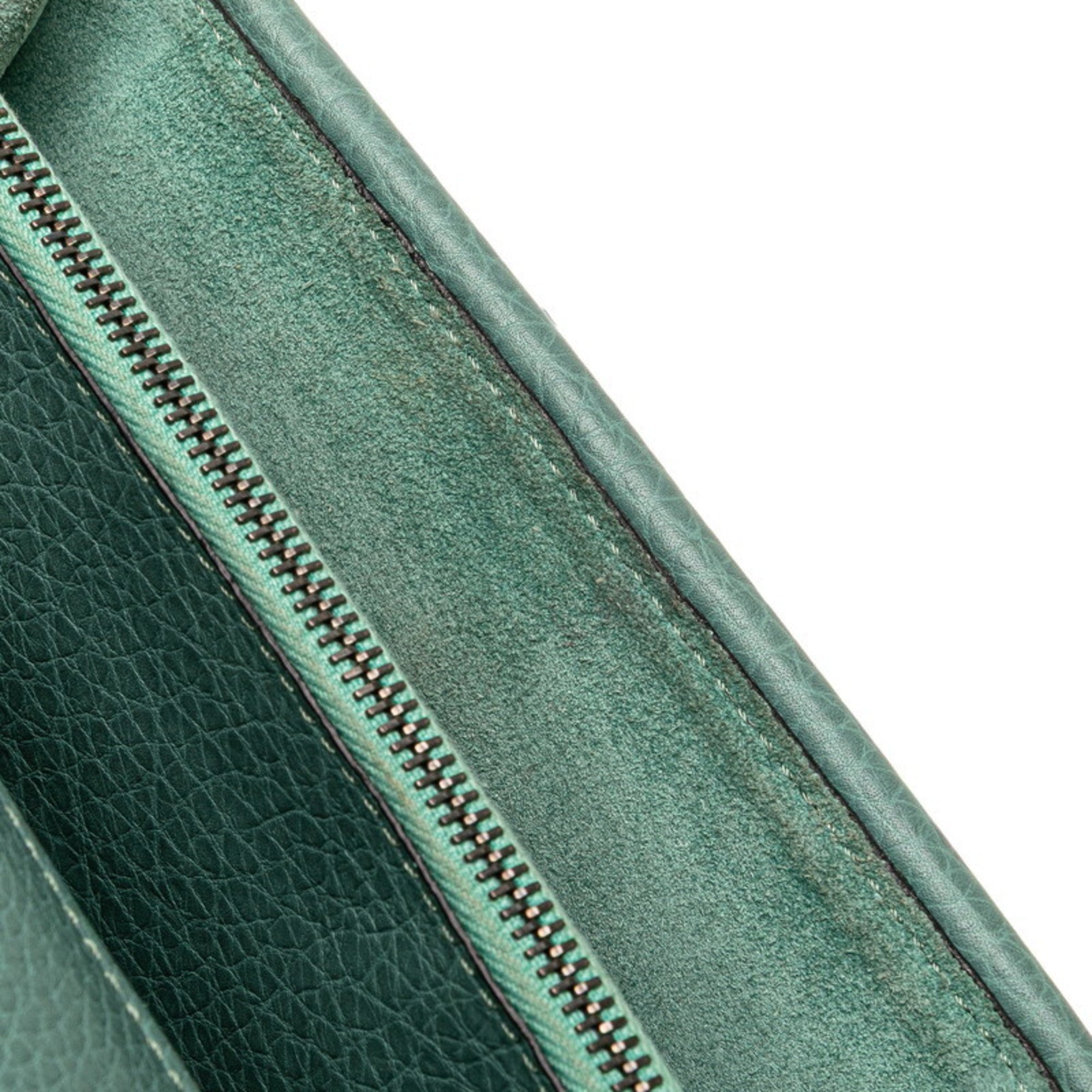 Valentino Green Leather Shoulder Bag (Pre-Owned)