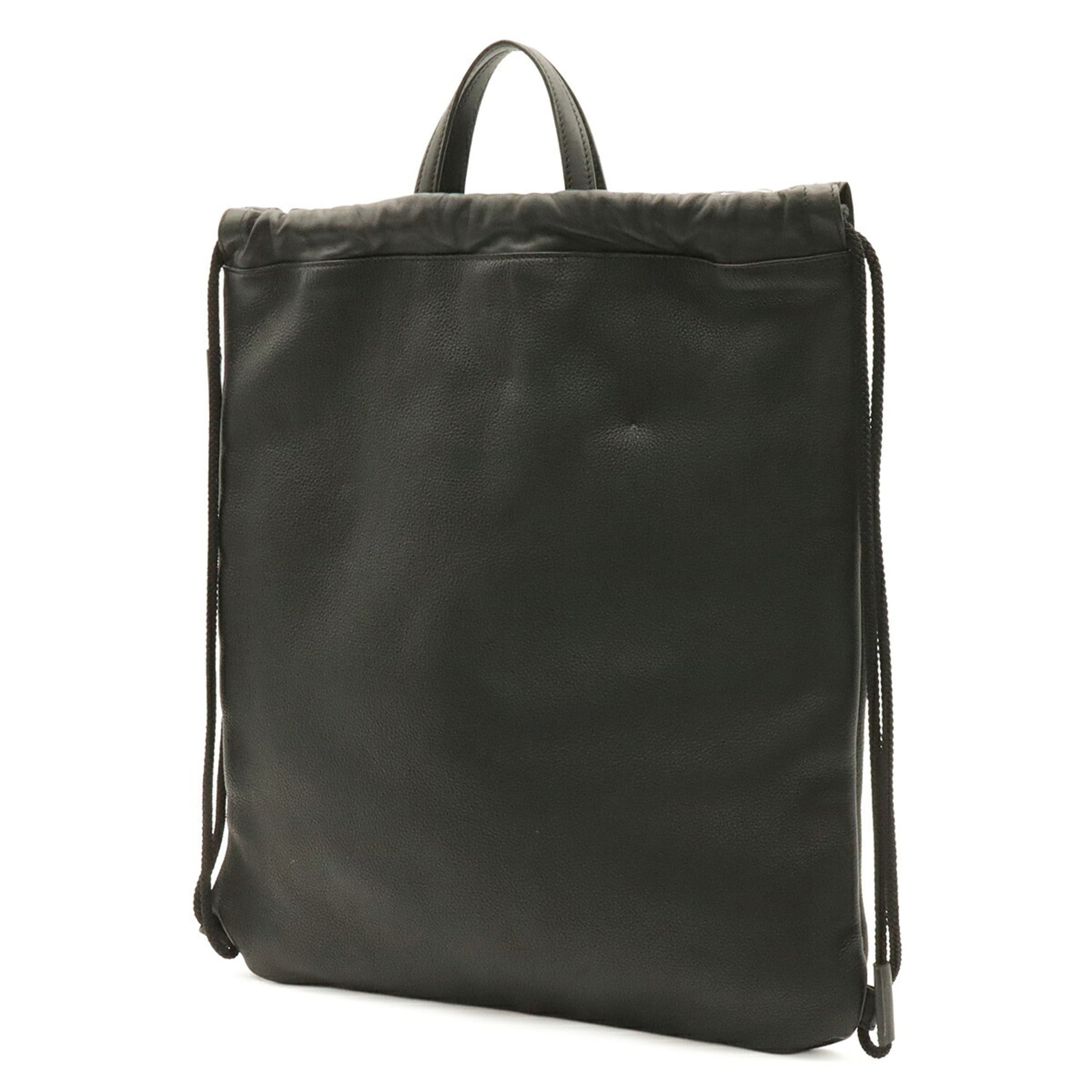 Gucci Black Green Red Color Leather Backpack Tote Bag (Pre-Owned)