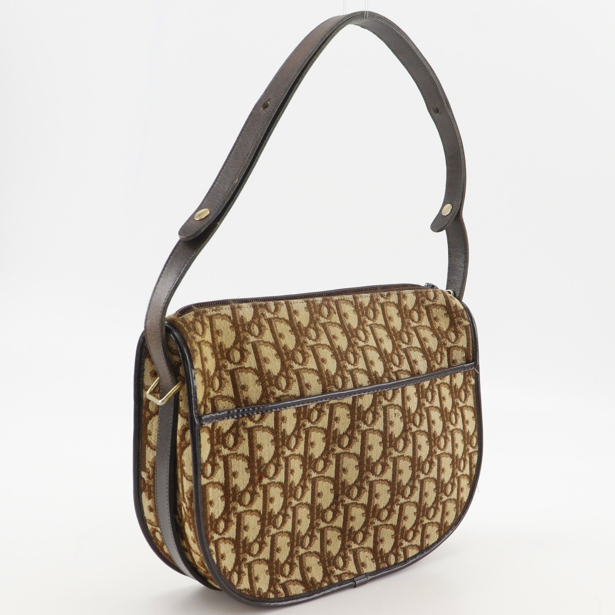 Christian Dior Brown Canvas Shoulder Bag (Pre-Owned)
