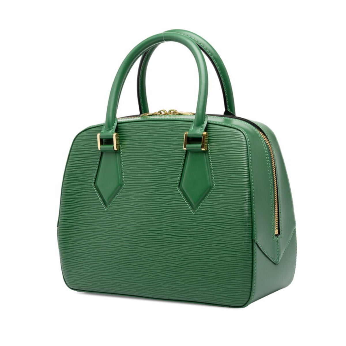 Louis Vuitton Borneo Green Leather Handbag (Pre-Owned)