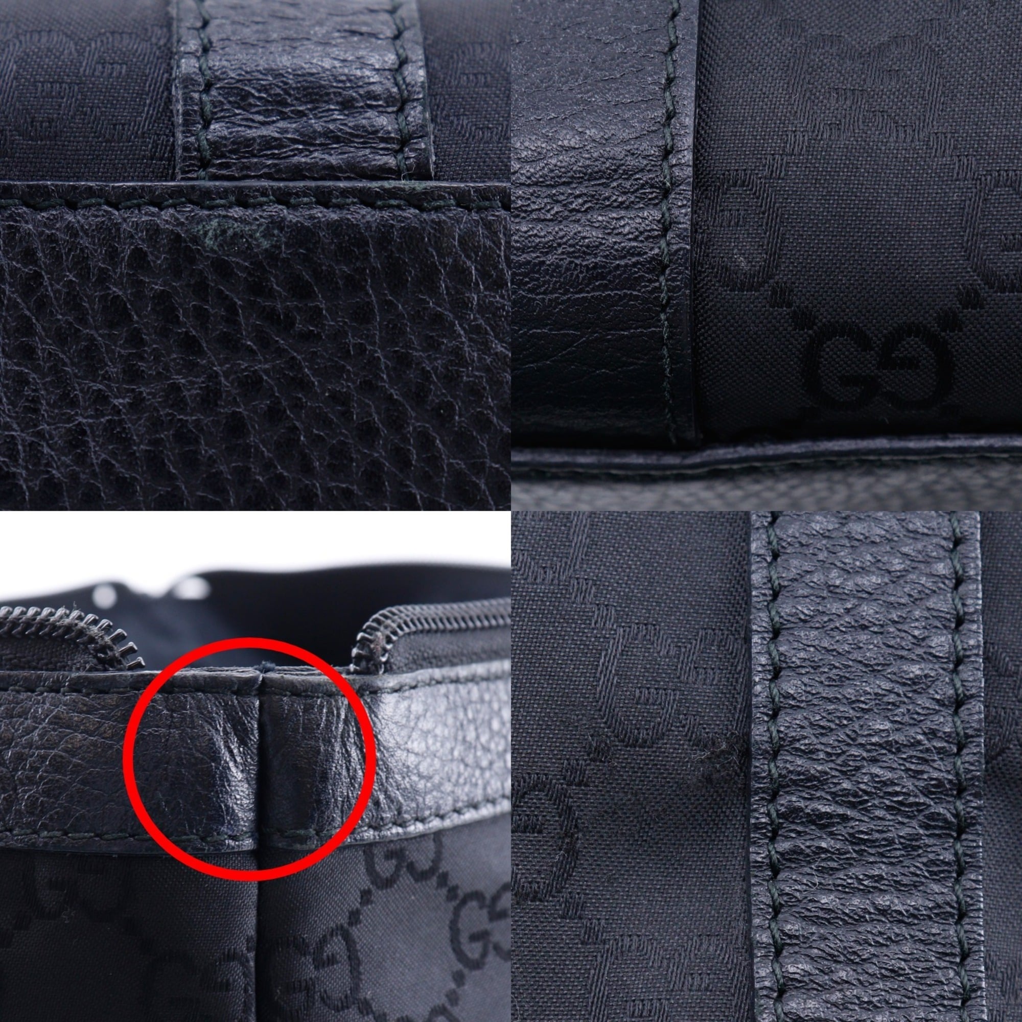 Gucci Black Nylon Canvas Tote Bag (Pre-Owned)