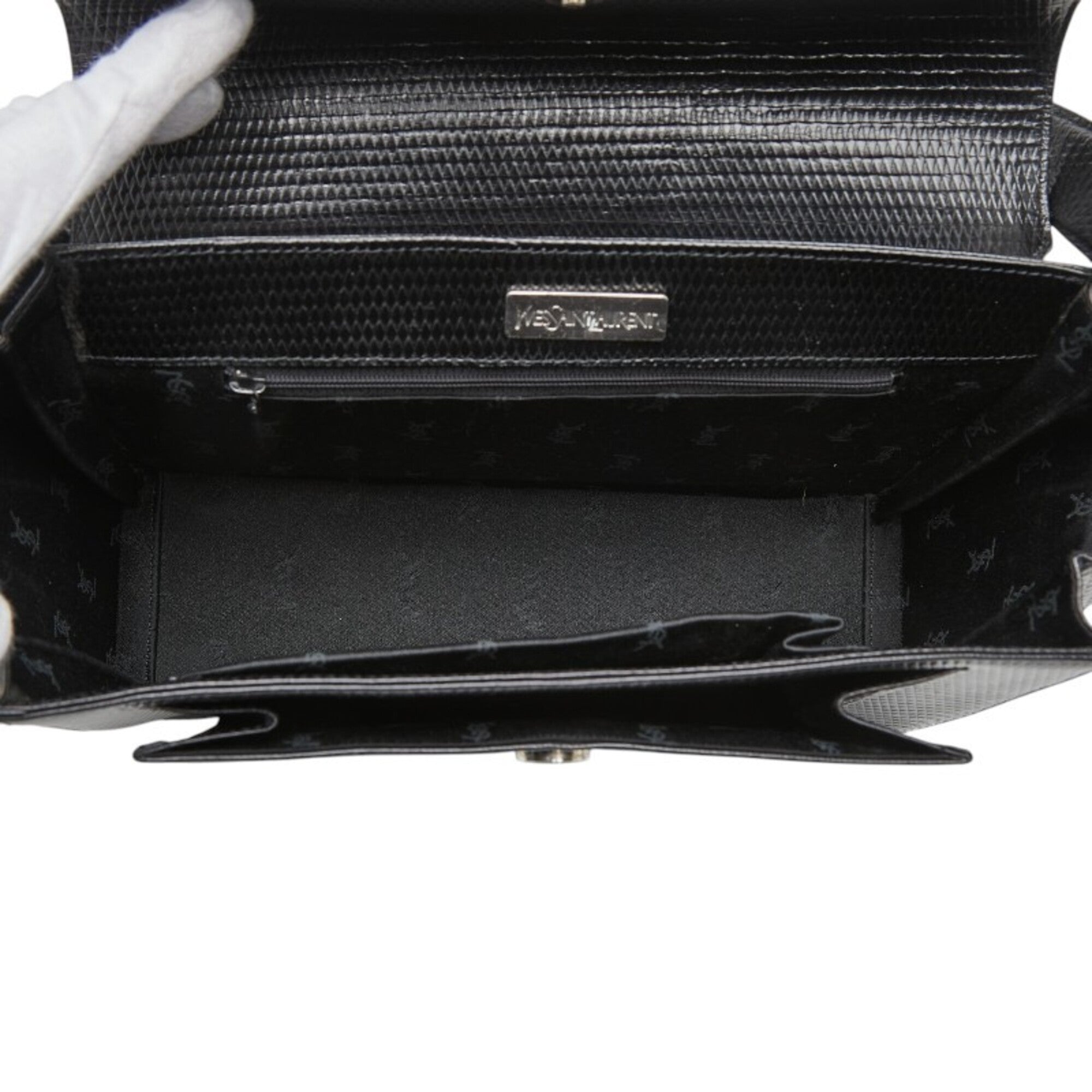Saint Laurent Black Leather Shoulder Bag (Pre-Owned)
