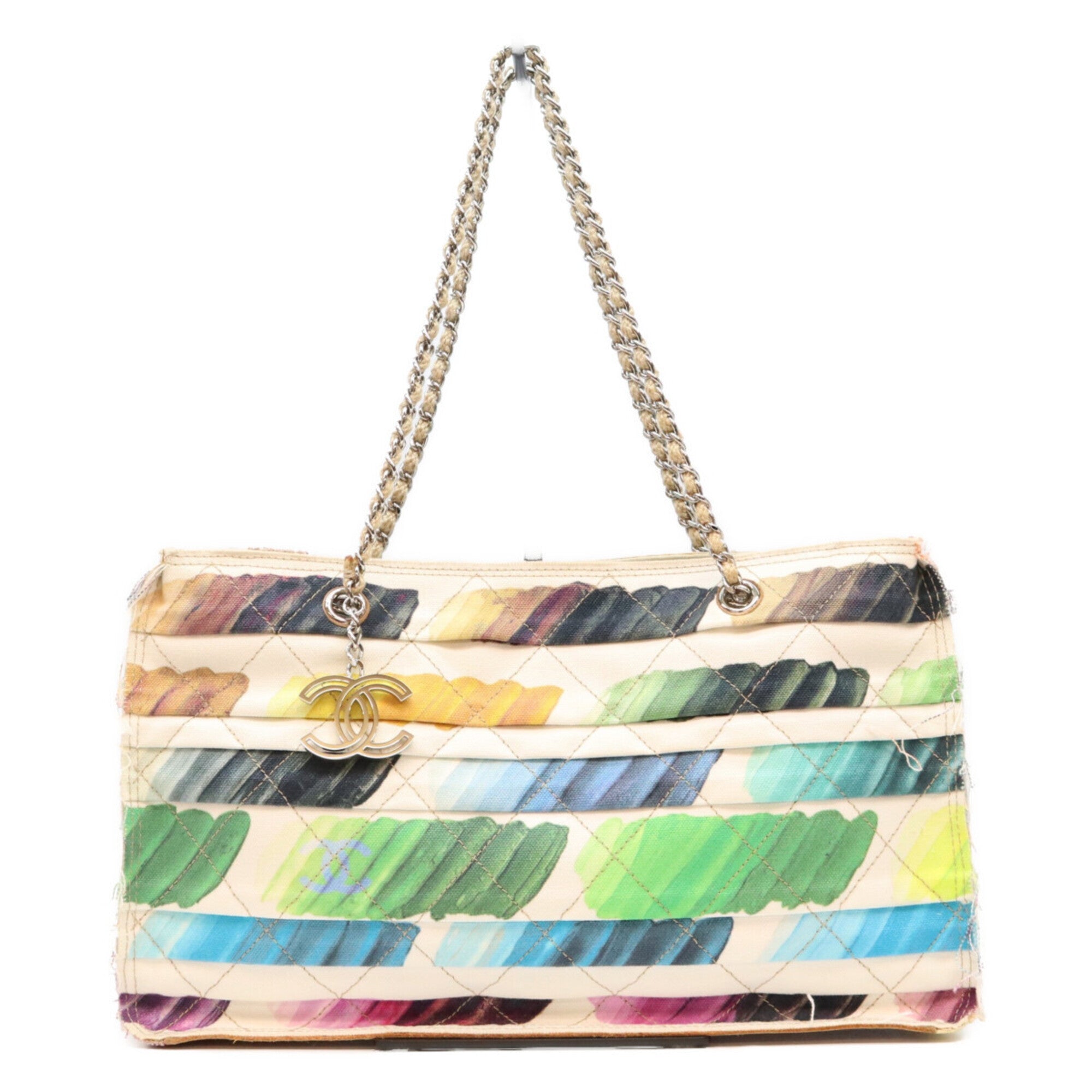 Chanel Multi-Color Canvas Tote Bag (Pre-Owned)