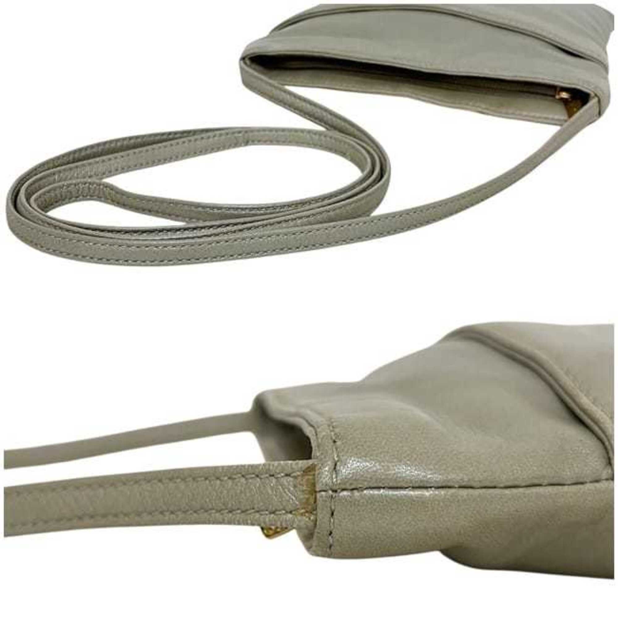 Loewe Metallic Silver Nappa Leather Pochette Shoulder Bag (Pre-Owned)