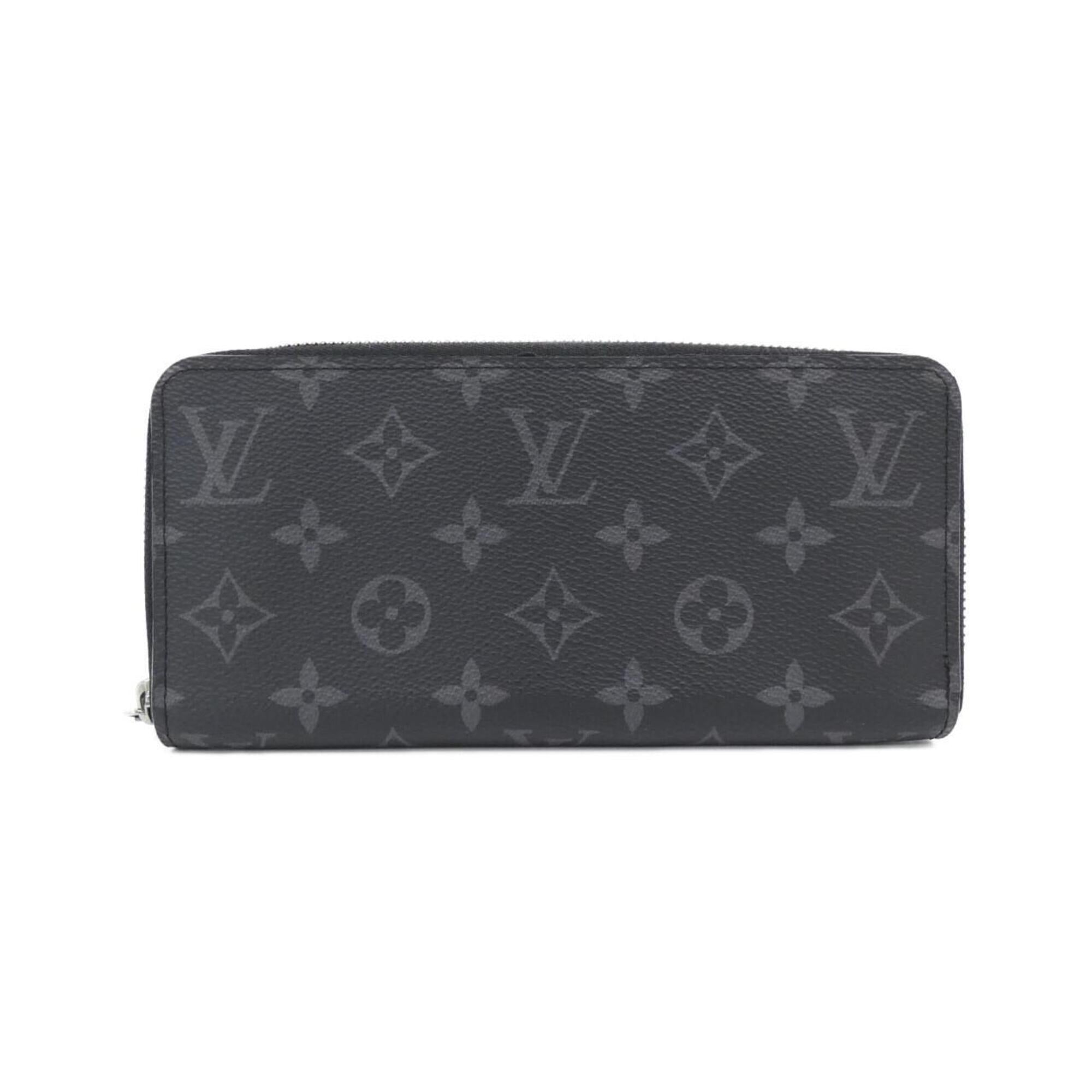 Louis Vuitton Black Coated Canvas Long Wallet (Bi-Fold) (Pre-Owned)