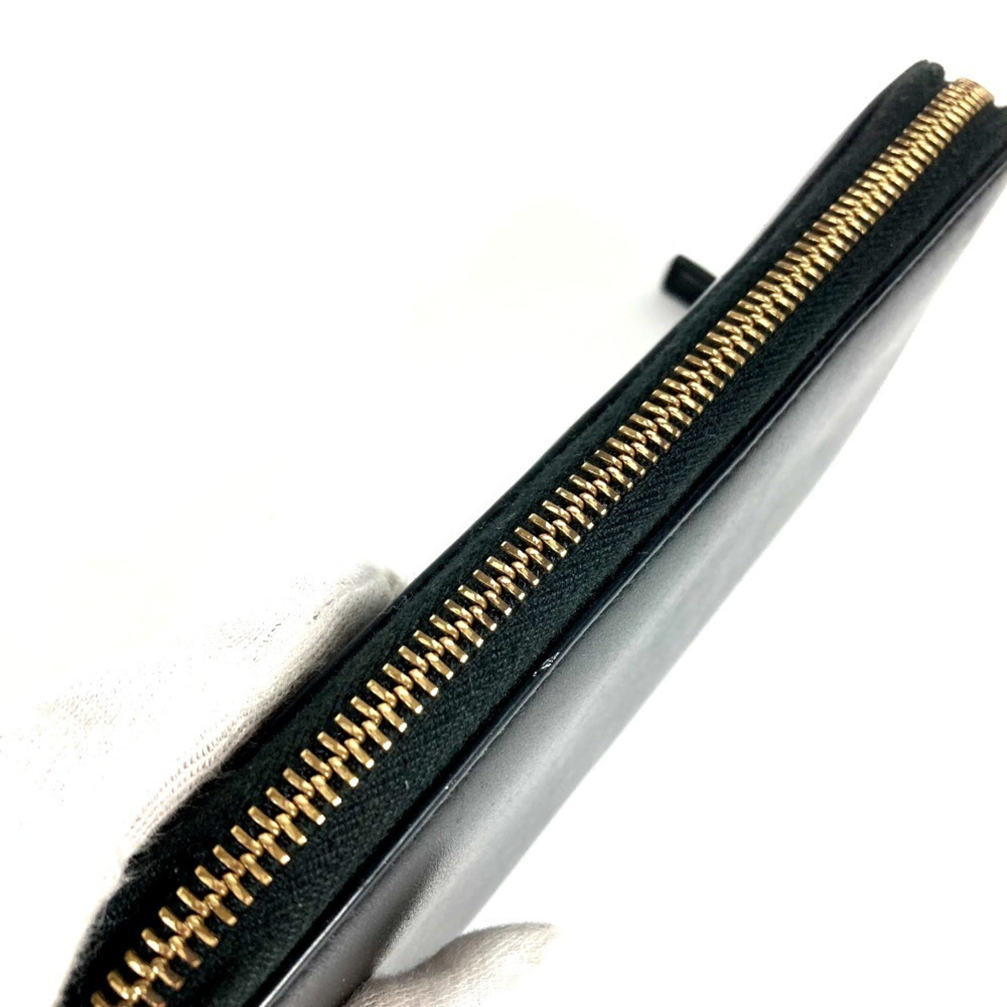 Gucci Black Leather Long Wallet (Bi-Fold) (Pre-Owned)