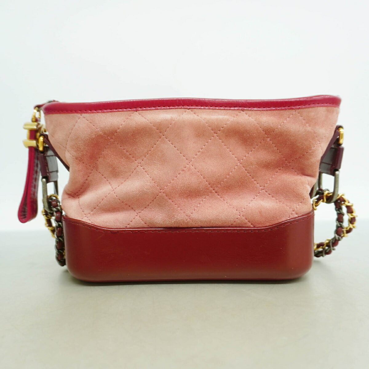 Chanel Red Color Suede Shoulder Bag (Pre-Owned)