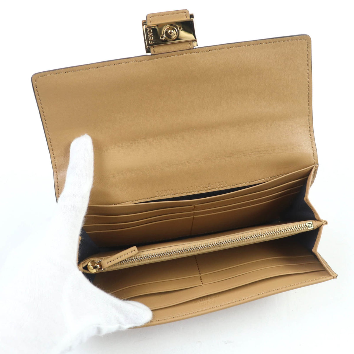 Fendi Brown Leather Long Wallet (Bi-Fold) (Pre-Owned)