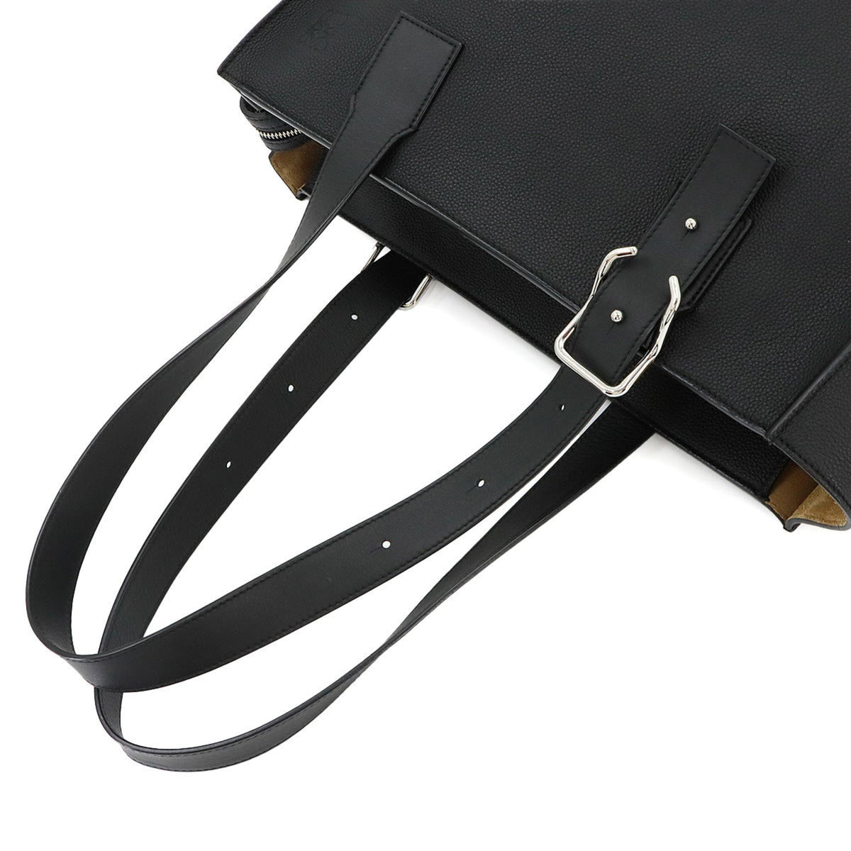 Loewe Black Leather Handbag Tote Bag (Pre-Owned)