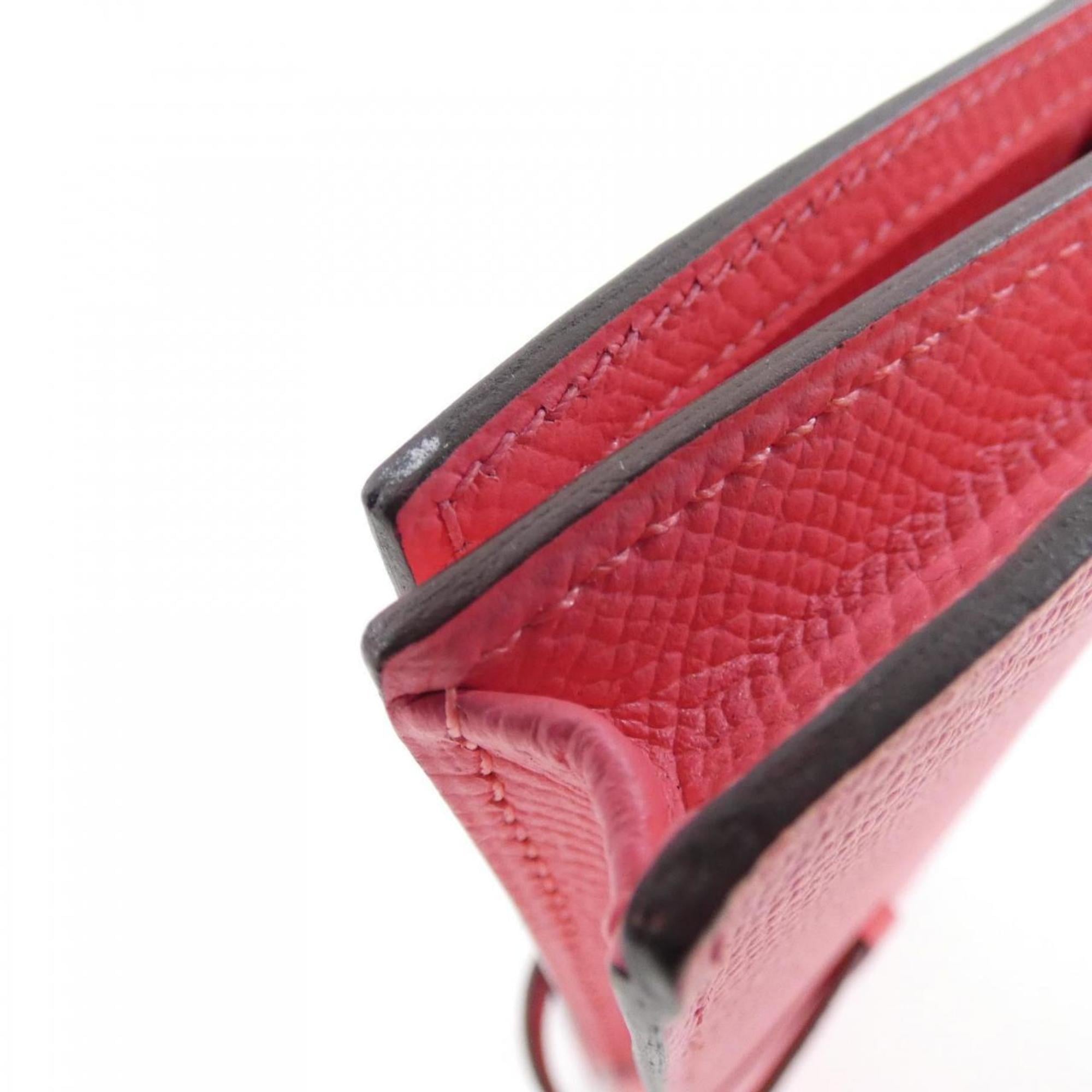 Hermes Pink Rose Azalee Epsom Leather Long Wallet (Bi-Fold) (Pre-Owned)