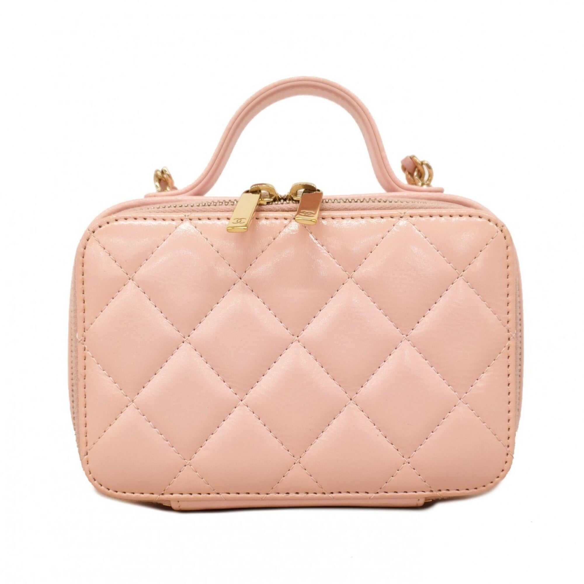 Chanel Pink Leather Vanity Bag (Pre-Owned)